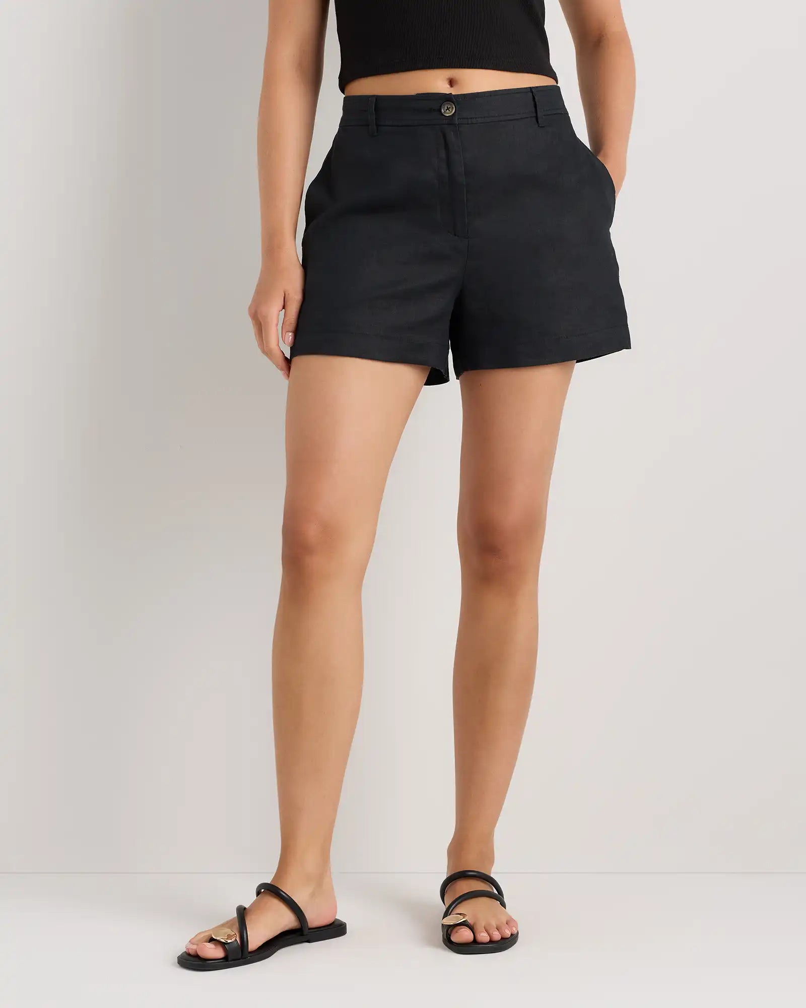 100% European Linen Trouser Shorts