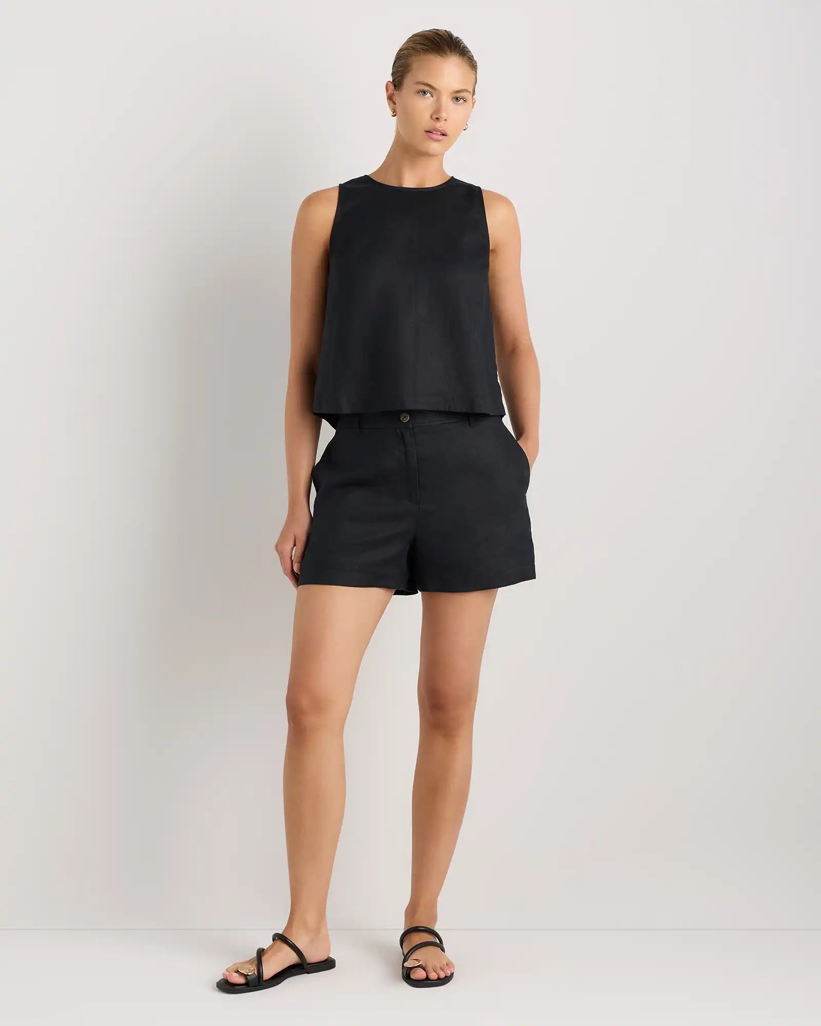 100% European Linen Trouser Shorts