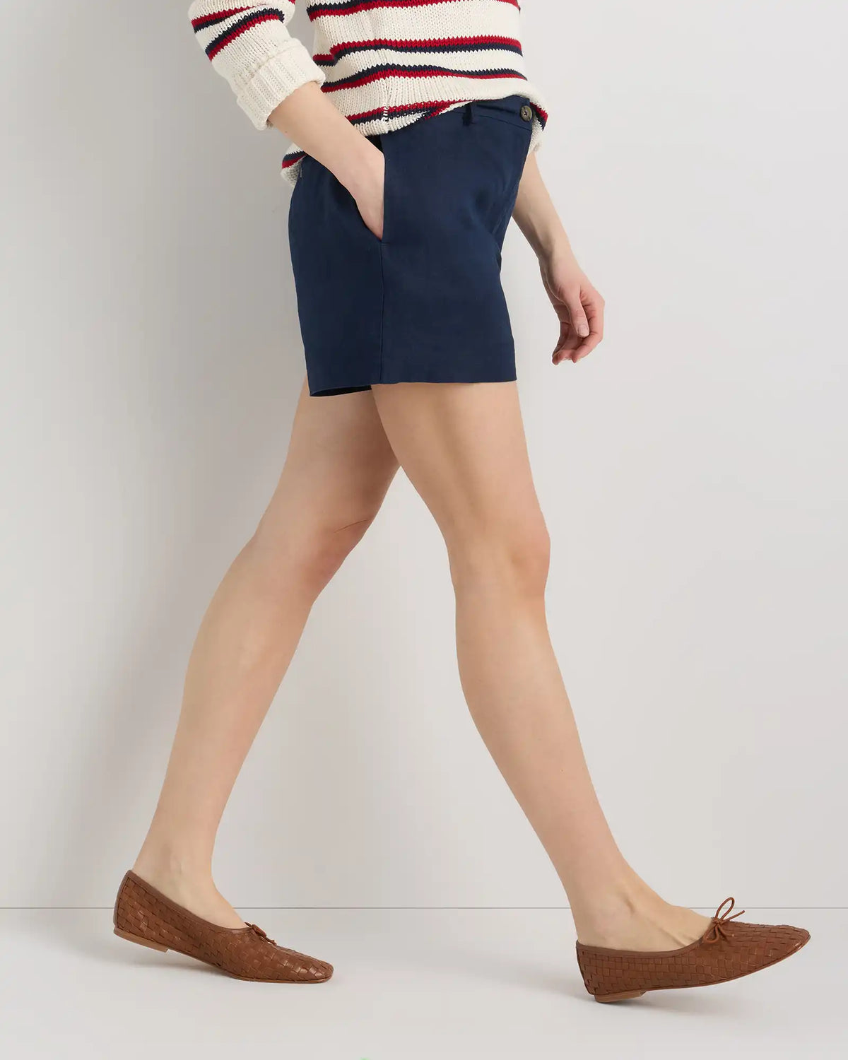 100% European Linen Trouser Shorts
