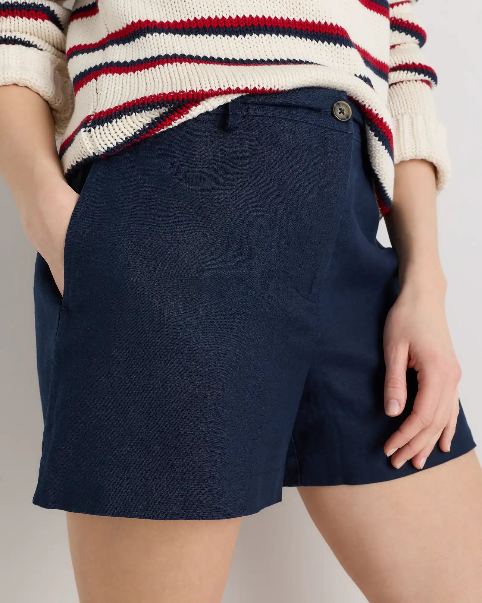 100% European Linen Trouser Shorts