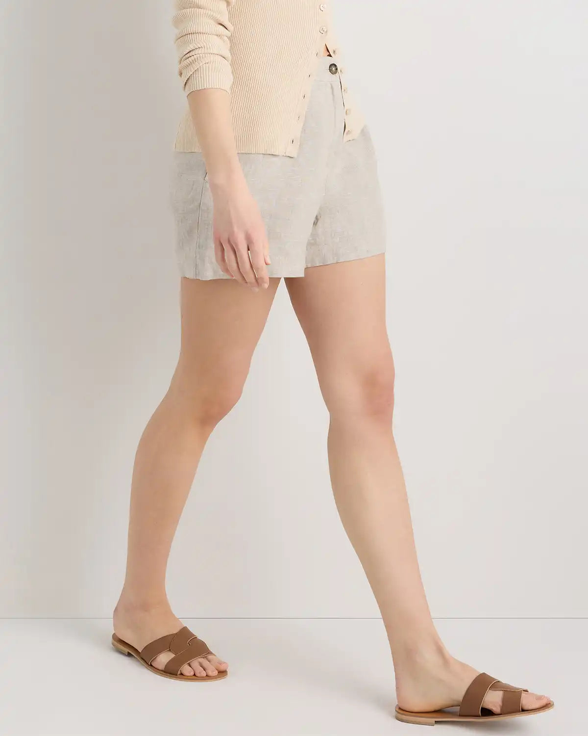100% European Linen Trouser Shorts