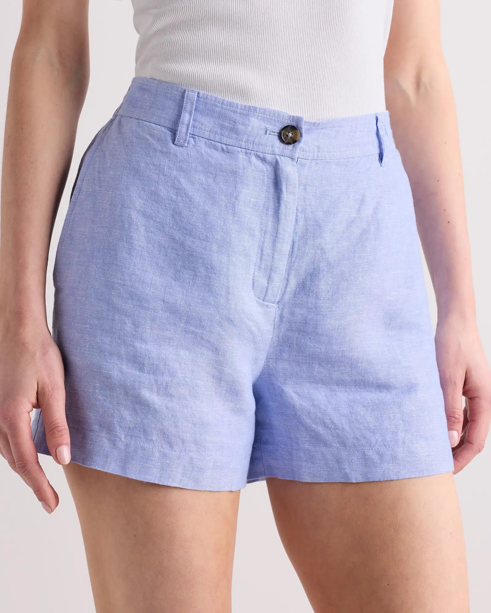 100% European Linen Trouser Shorts