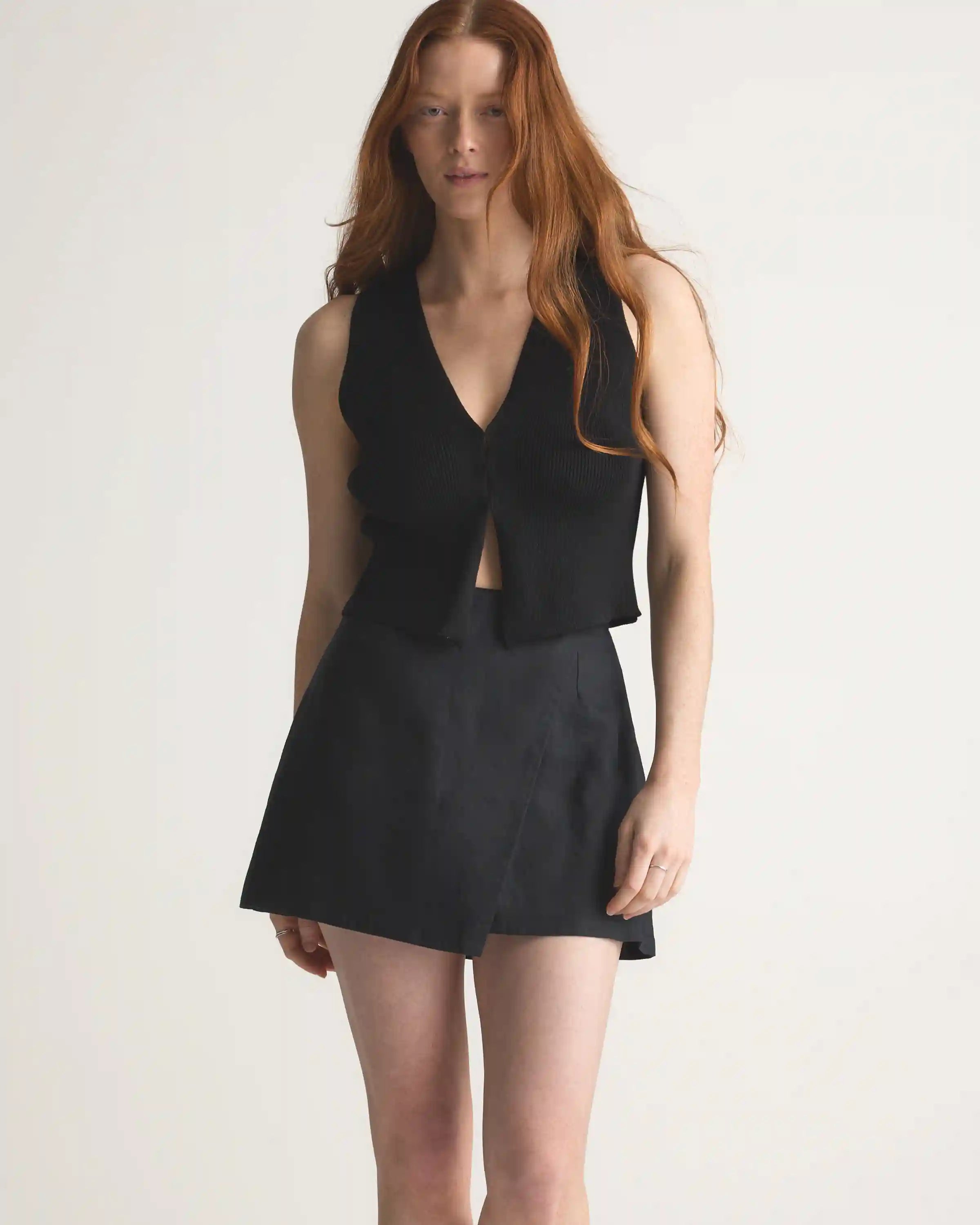 100% European Linen Skort