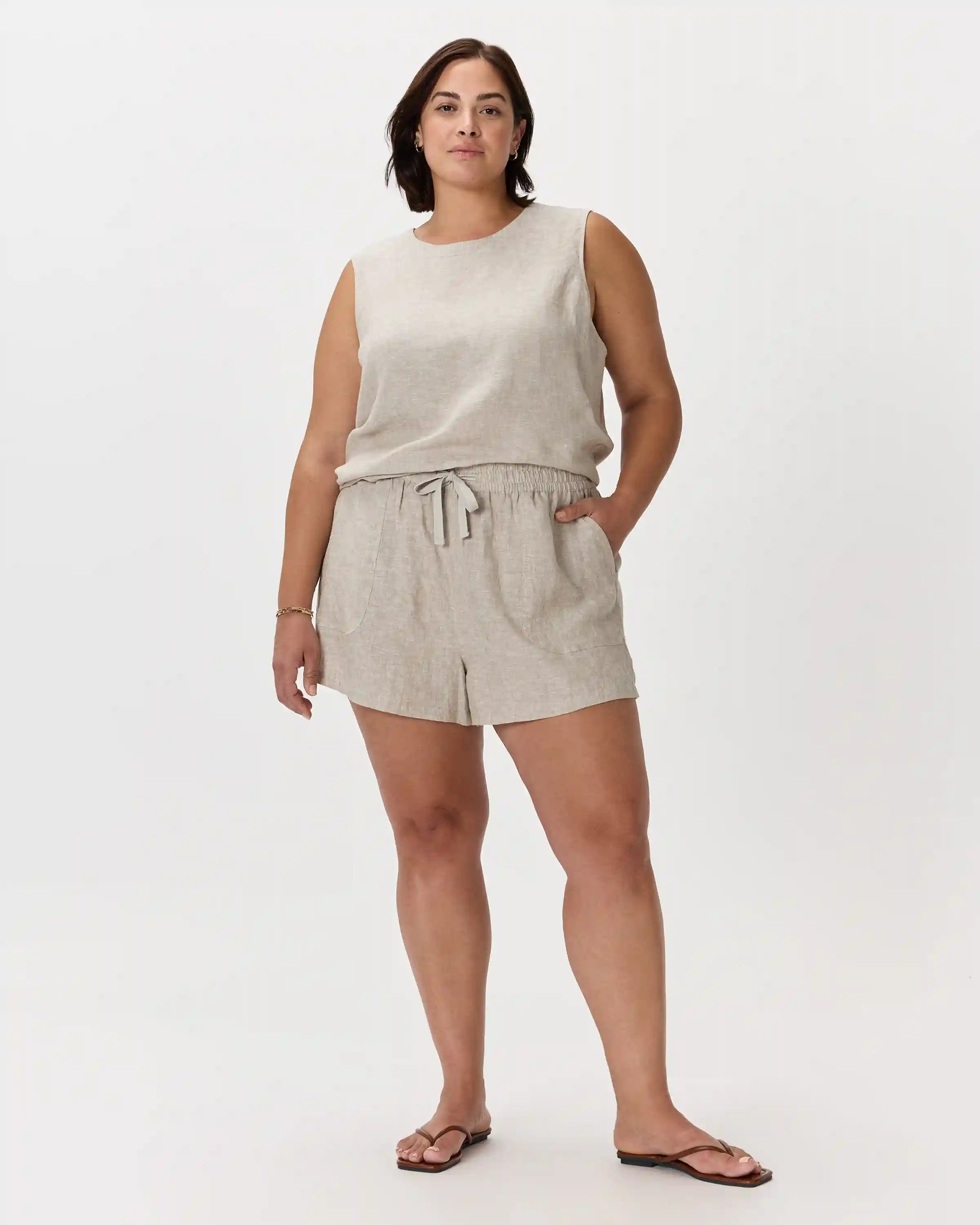 100% European Linen Shorts