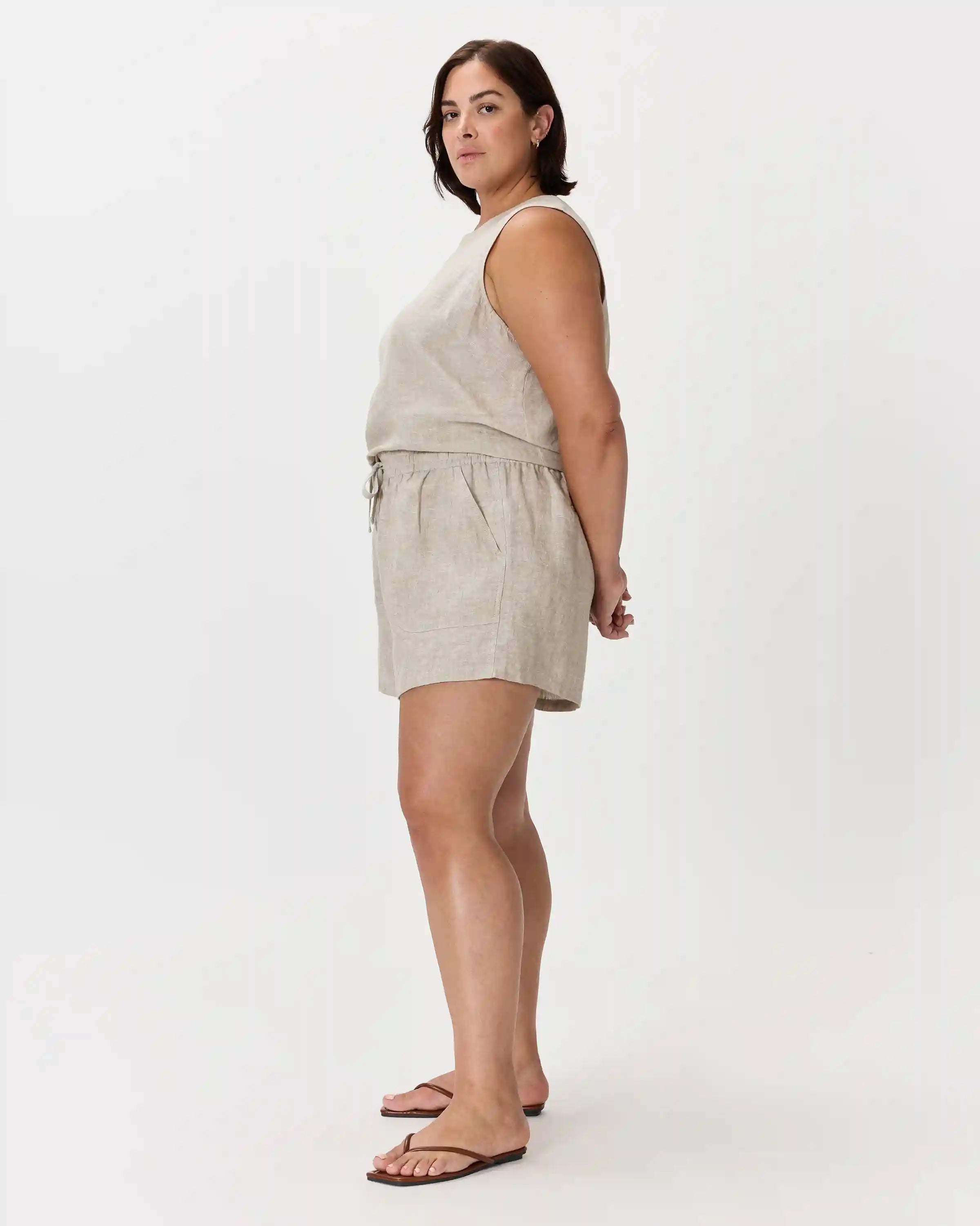 100% European Linen Shorts