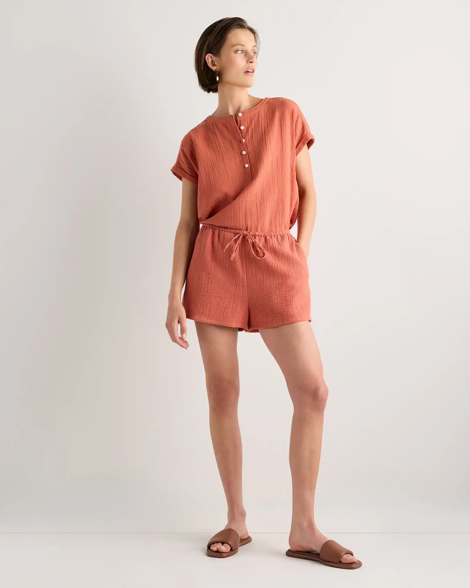 100% Organic Cotton Gauze Shorts