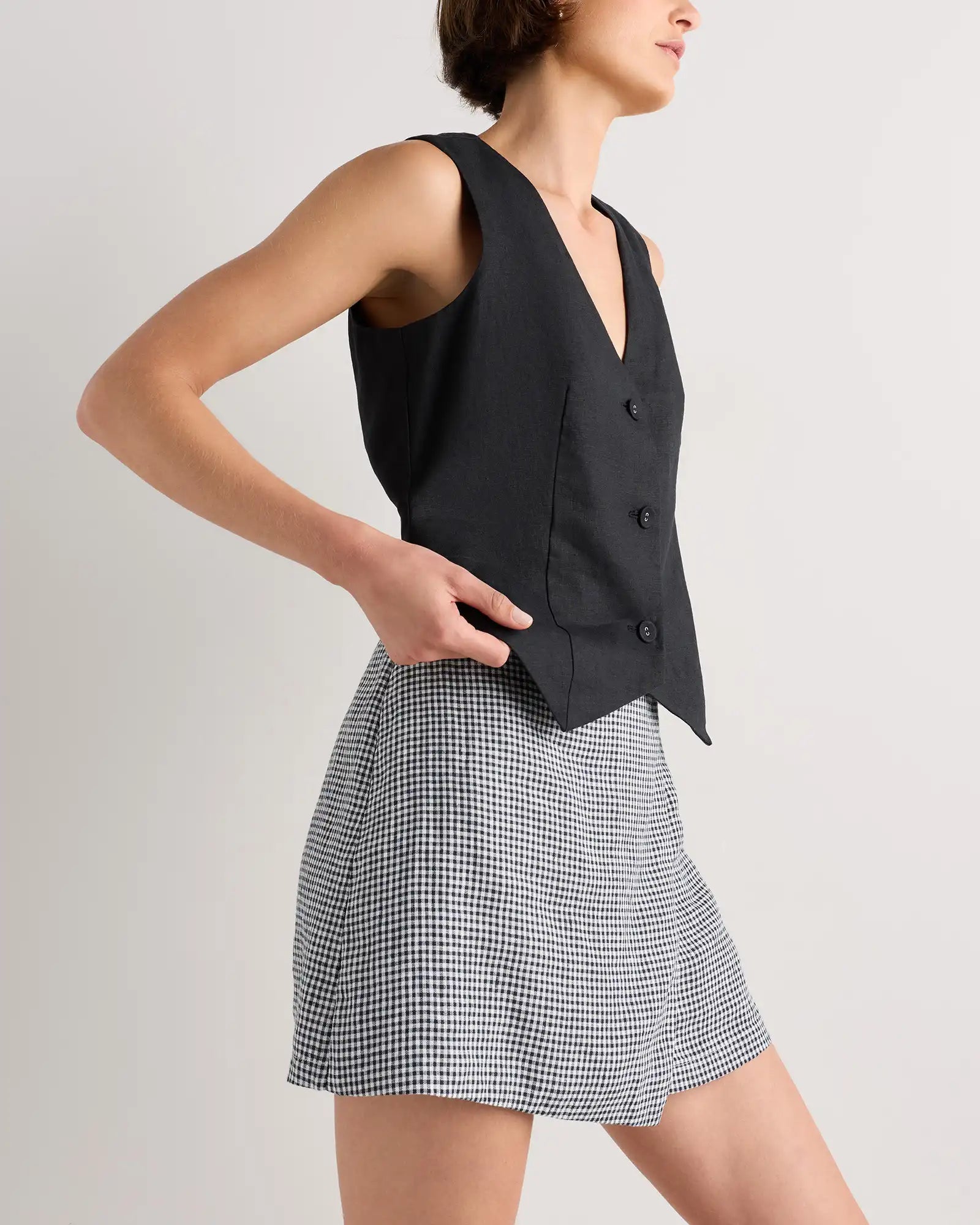 100% European Linen Skort