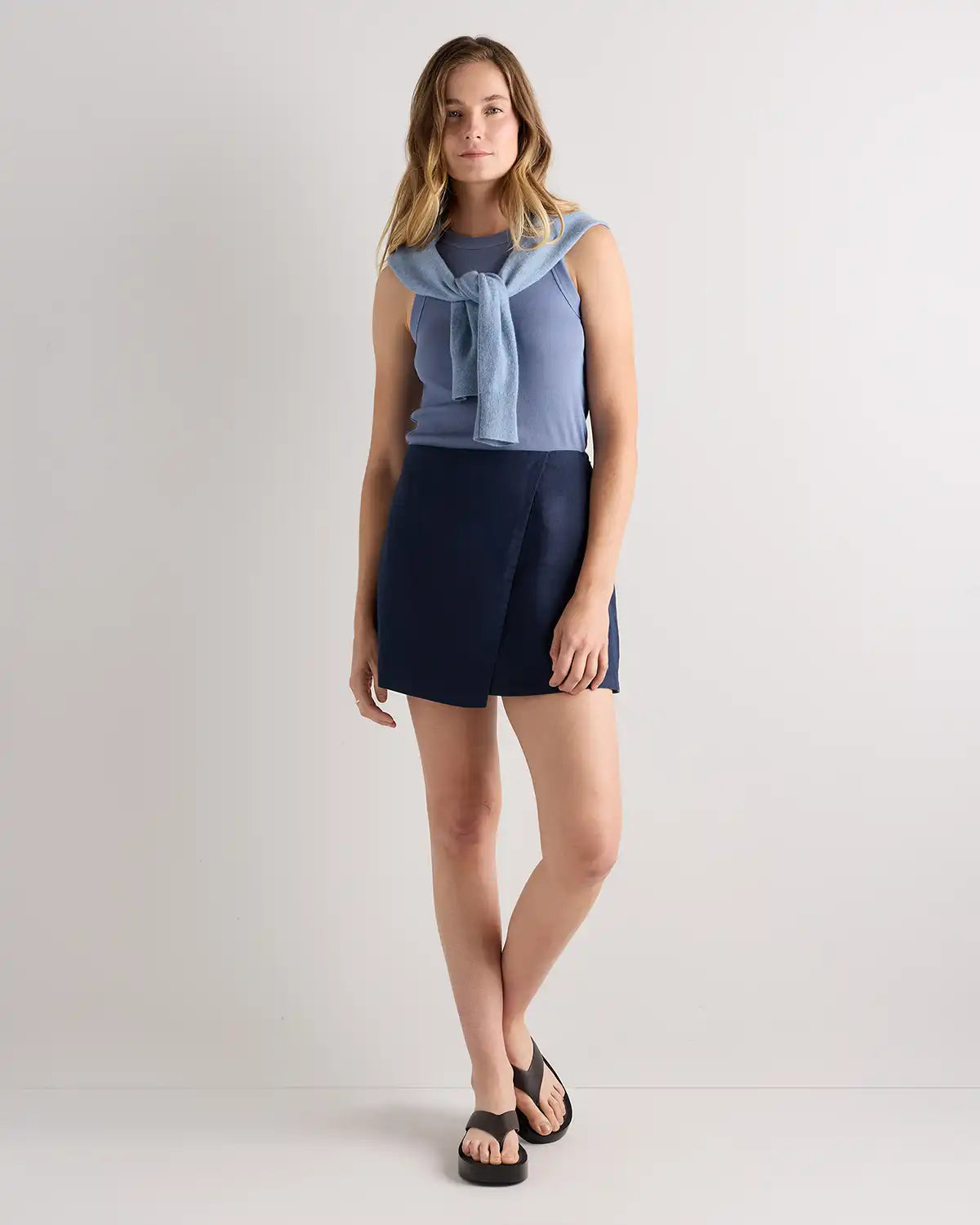 100% European Linen Skort