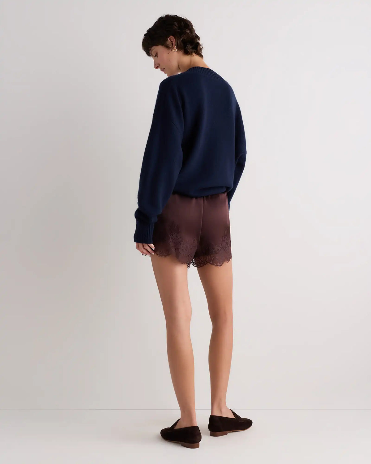 100% Washable Silk Lace Shorts