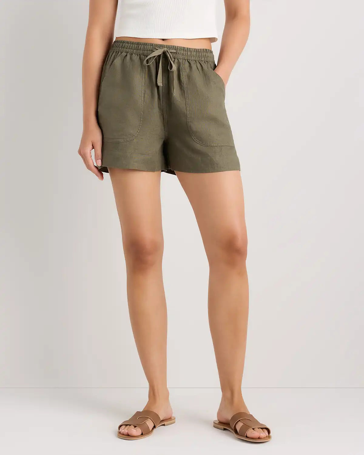 100% European Linen Shorts