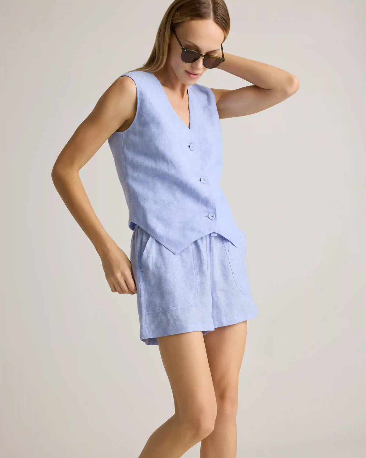 100% European Linen Shorts