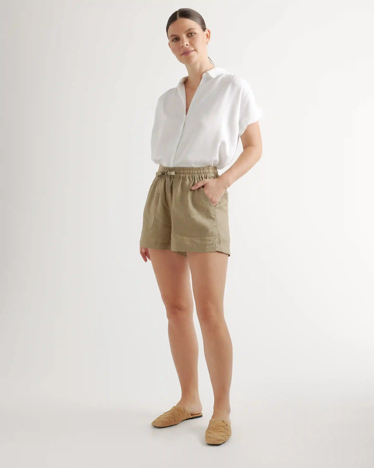 100% European Linen Shorts
