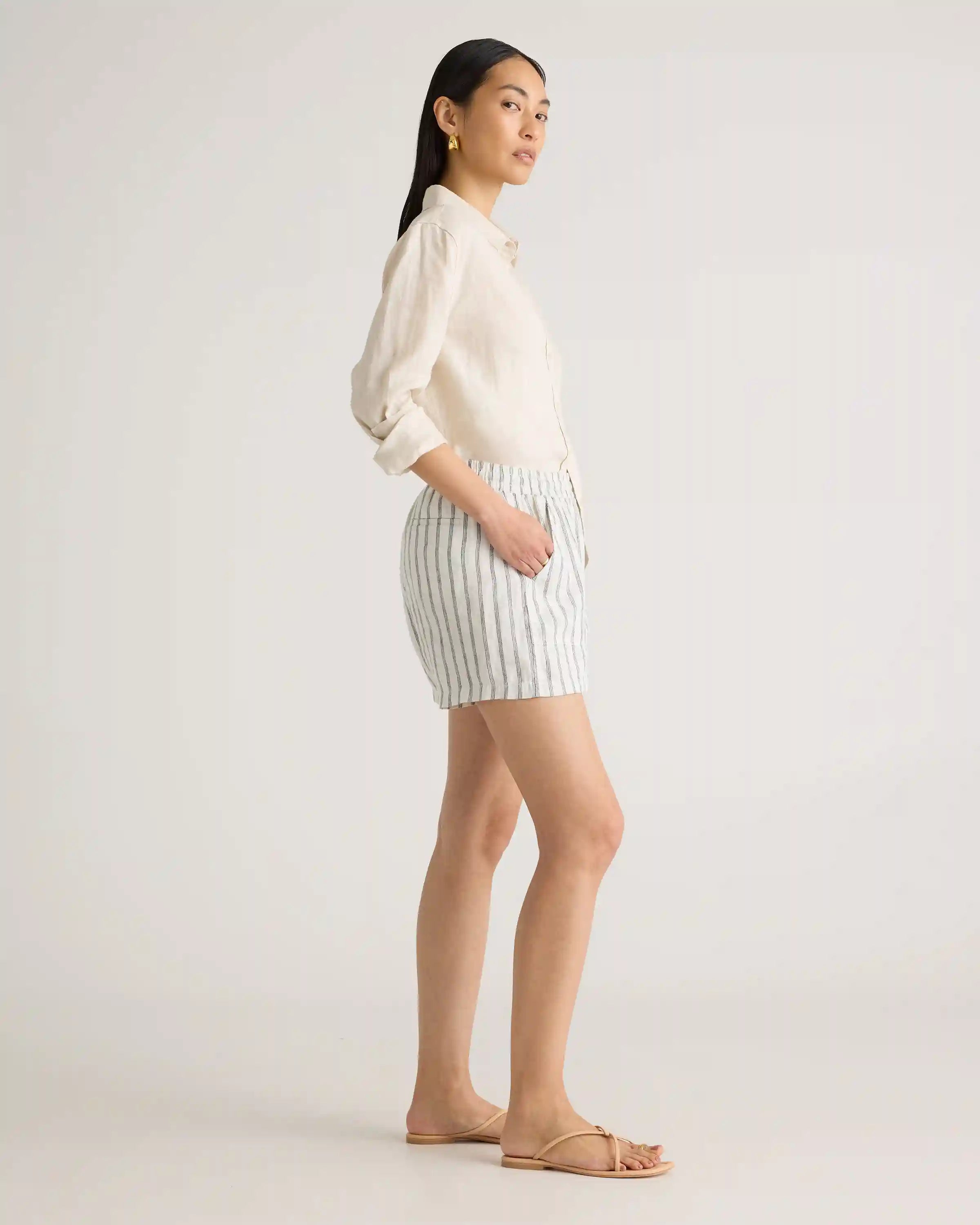 100% European Linen Shorts