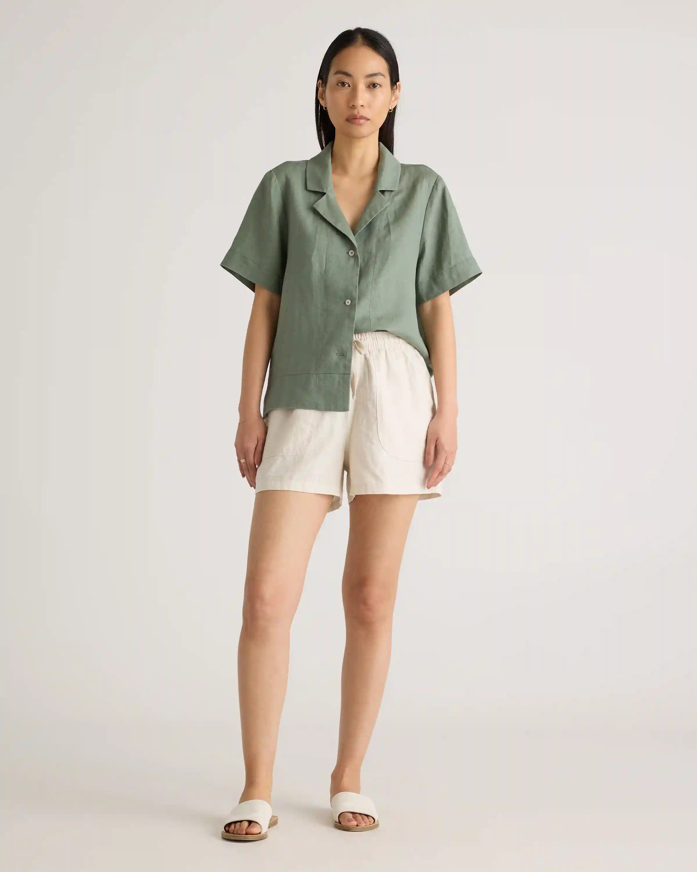 100% European Linen Shorts