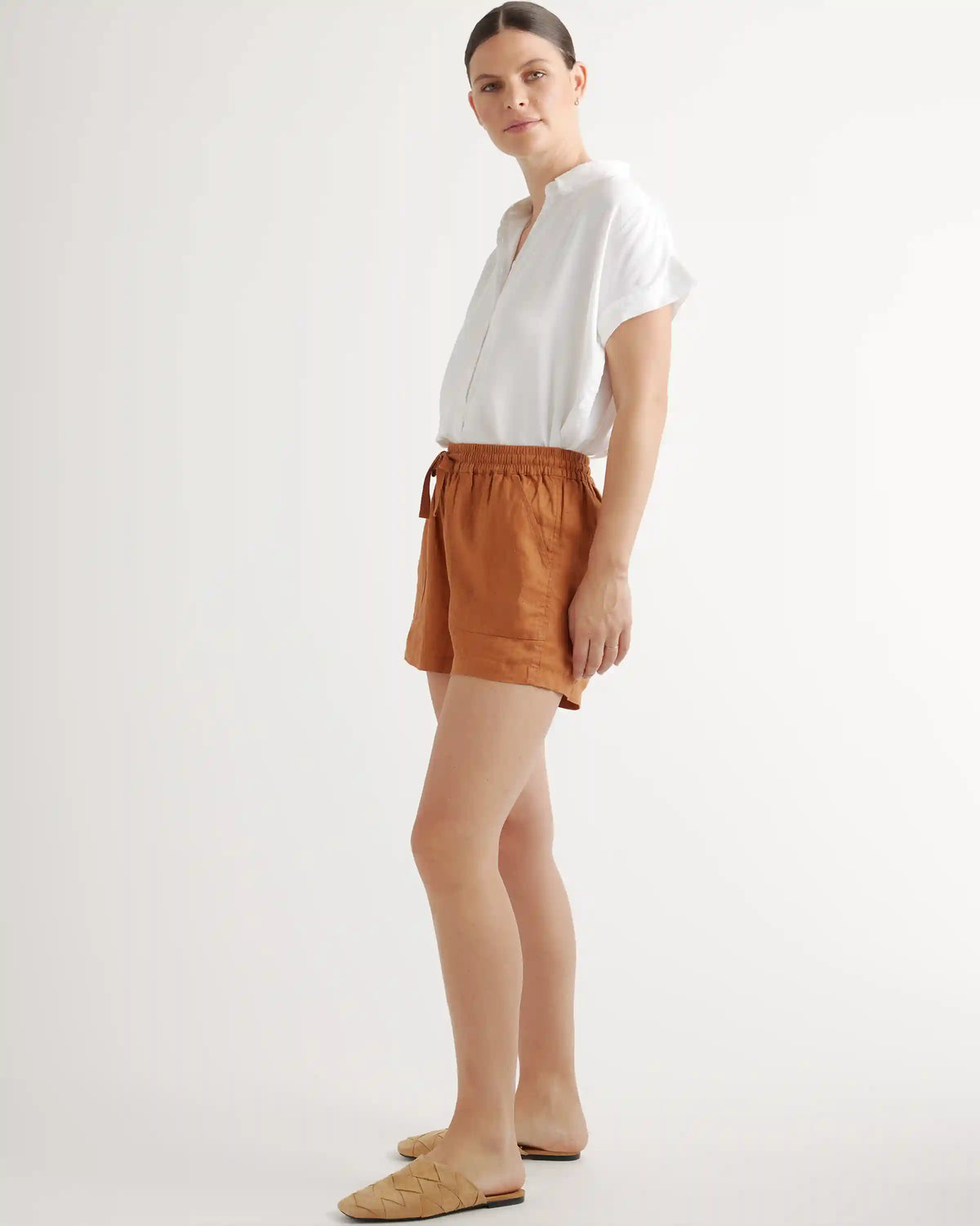100% European Linen Shorts
