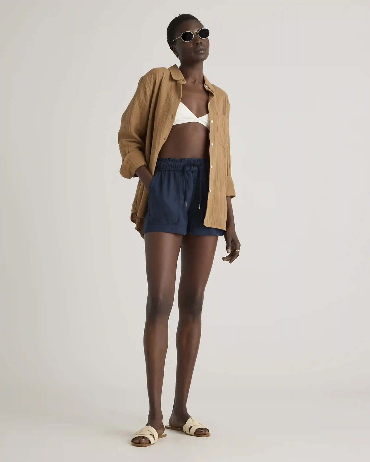 Vintage Wash Tencel Utility Shorts