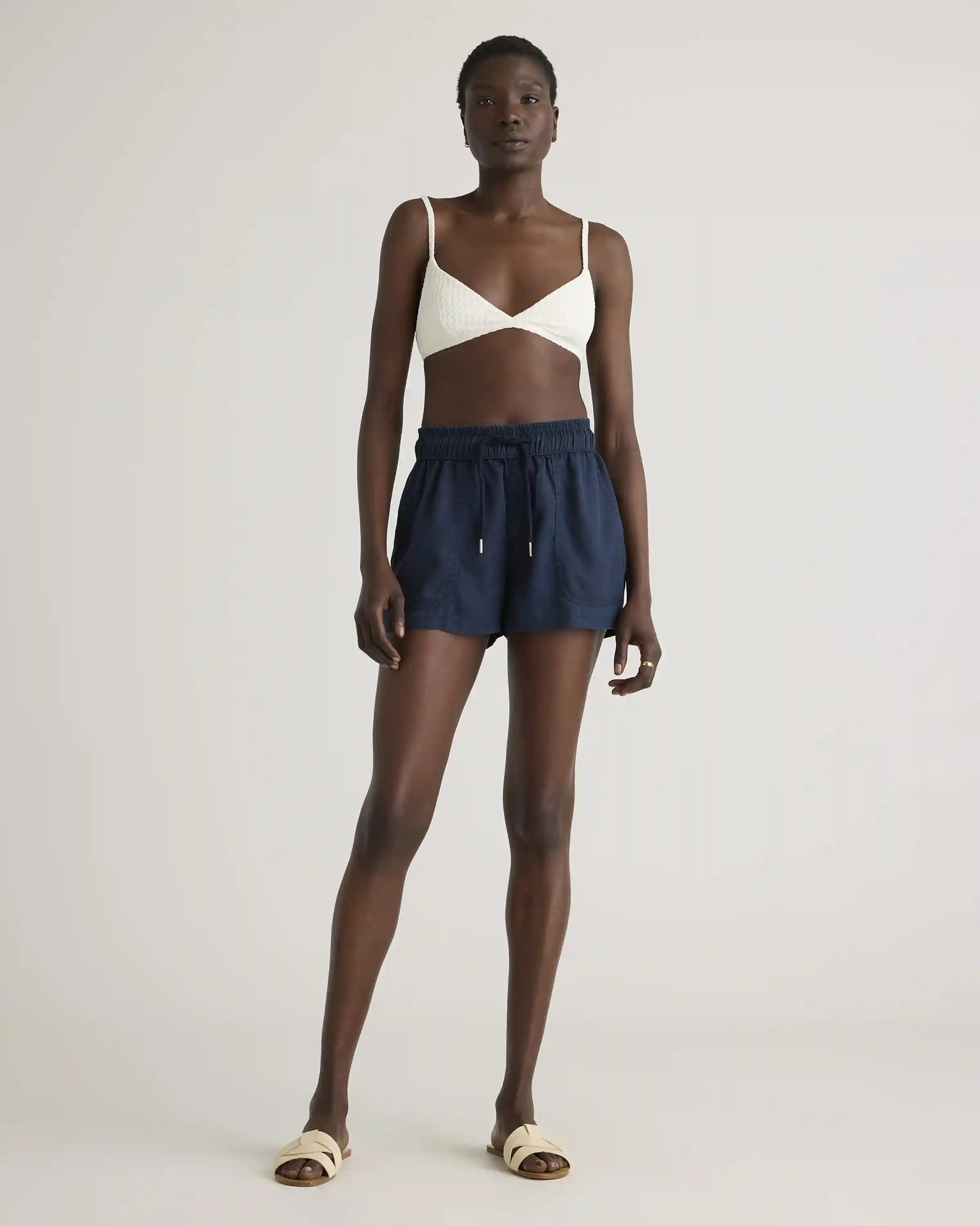 Vintage Wash Tencel Utility Shorts