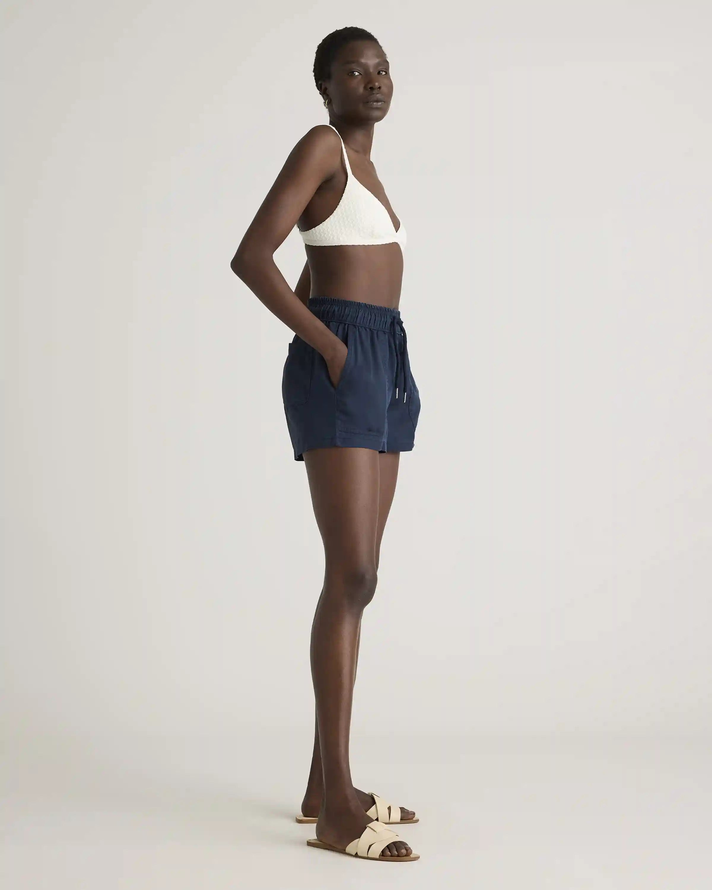Vintage Wash Tencel Utility Shorts