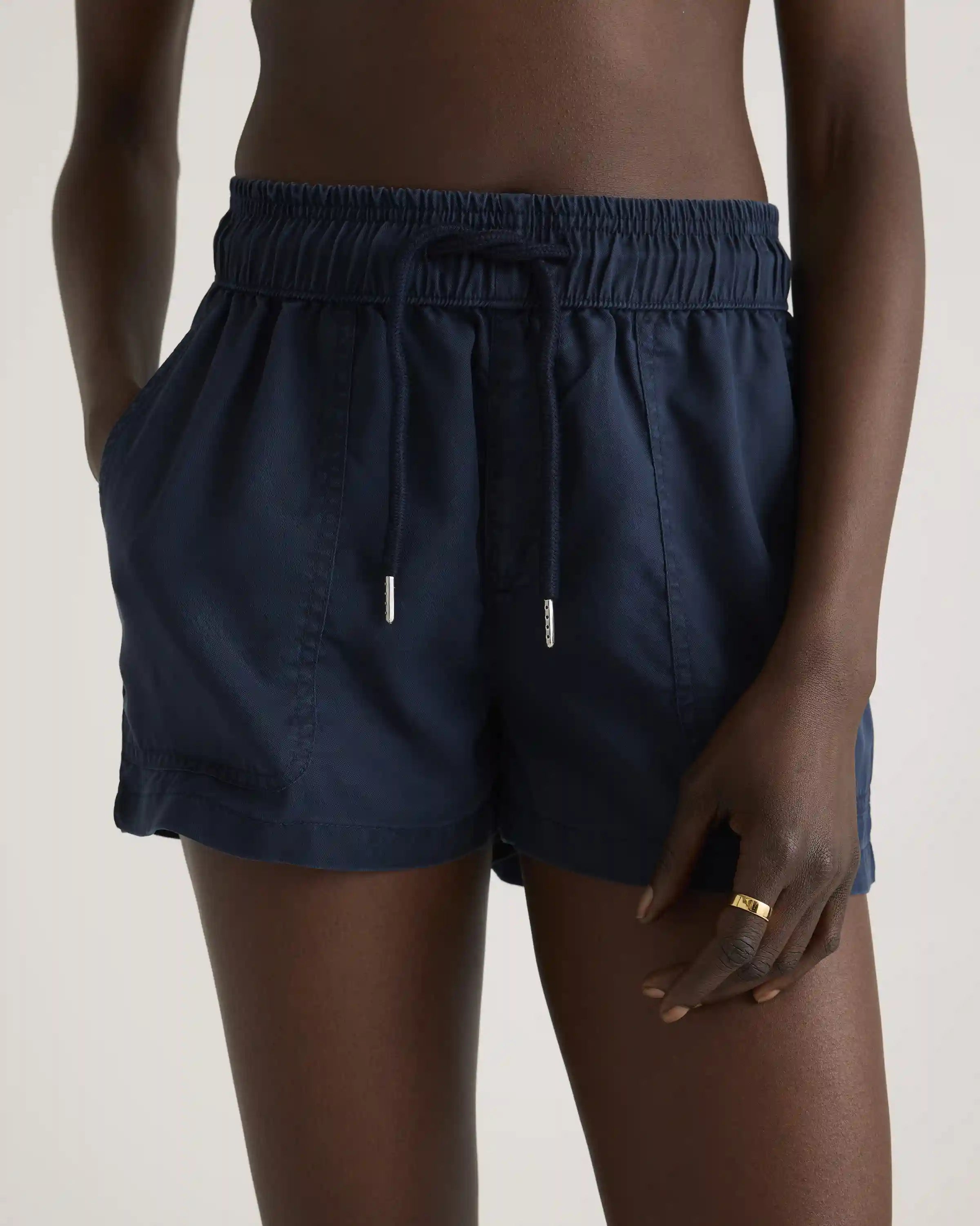 Vintage Wash Tencel Utility Shorts