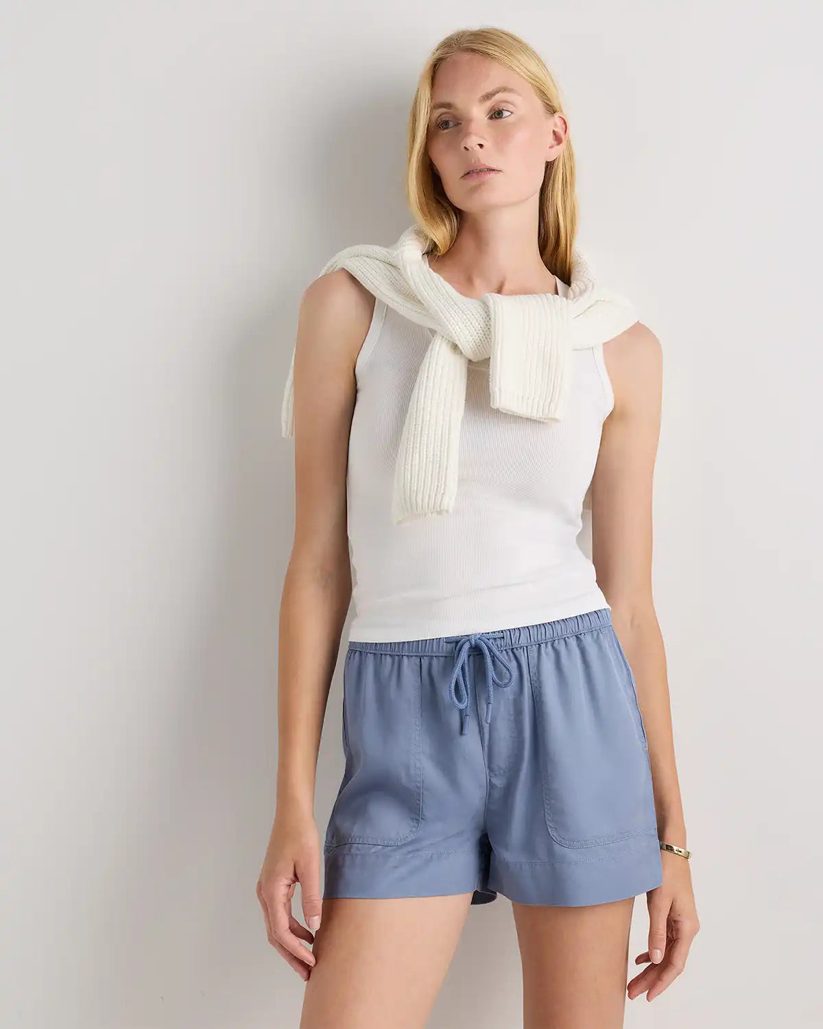 Vintage Wash Tencel Utility Shorts