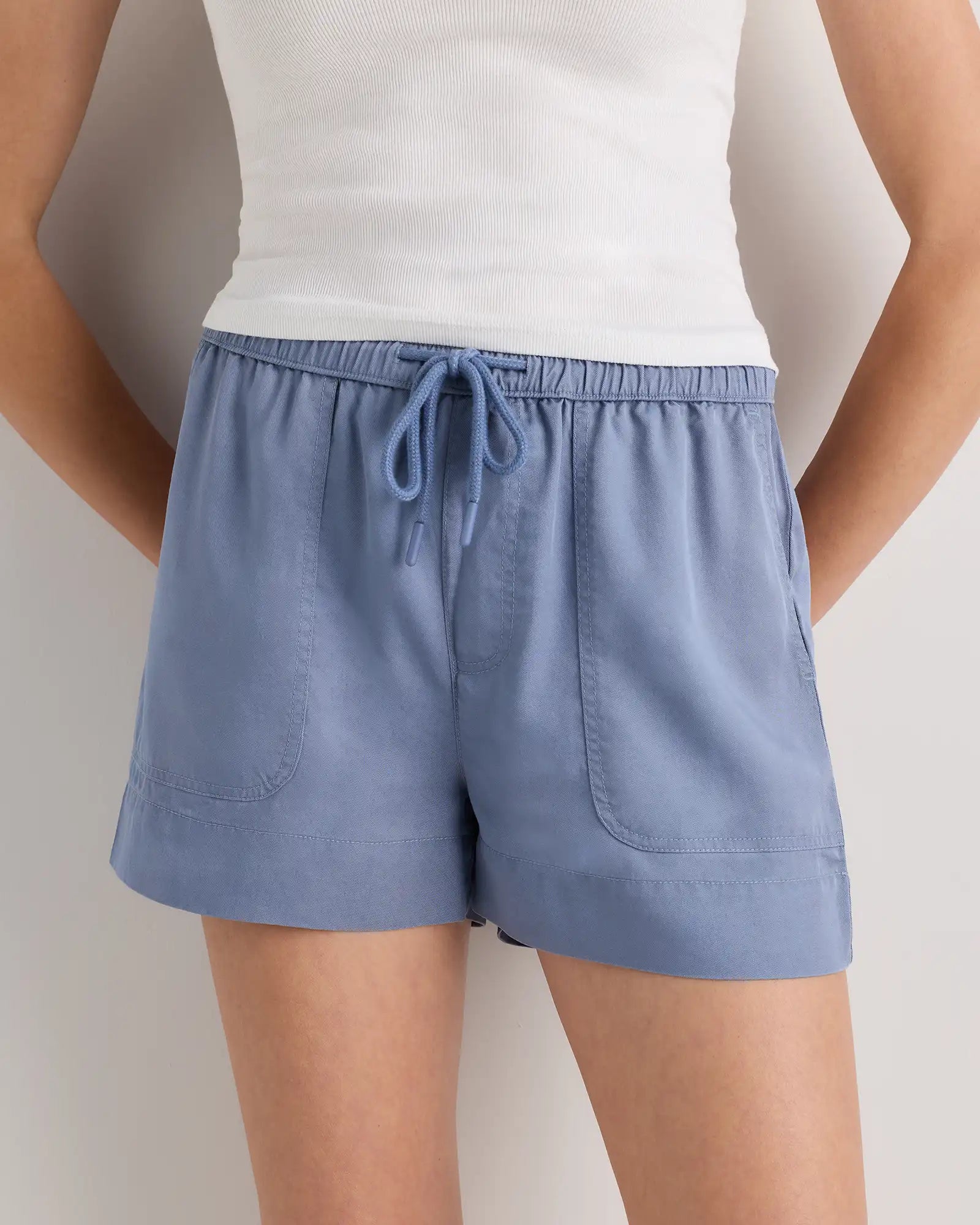 Vintage Wash Tencel Utility Shorts