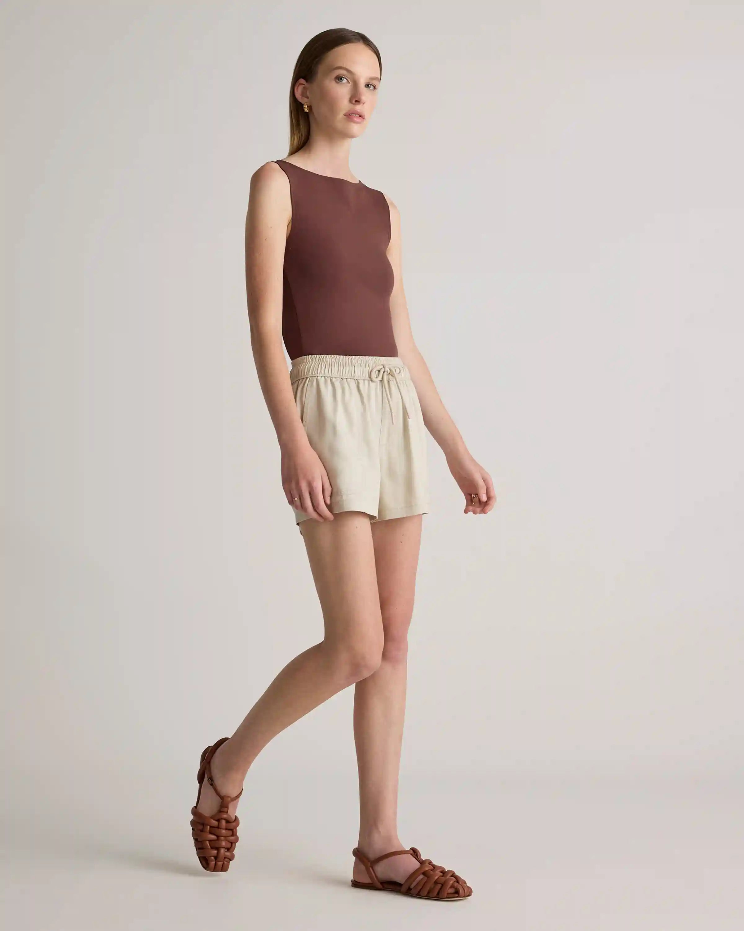 Vintage Wash Tencel Utility Shorts