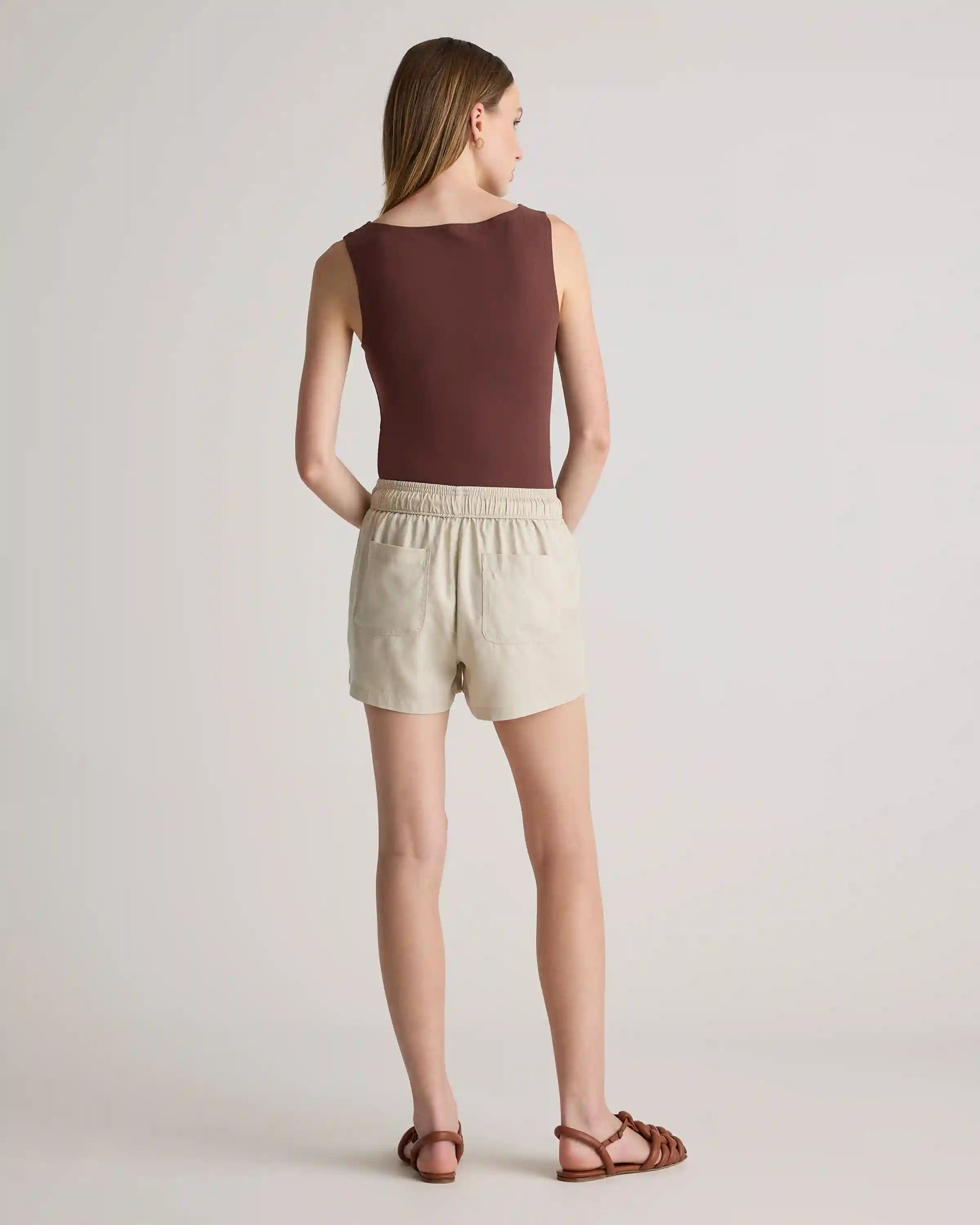 Vintage Wash Tencel Utility Shorts