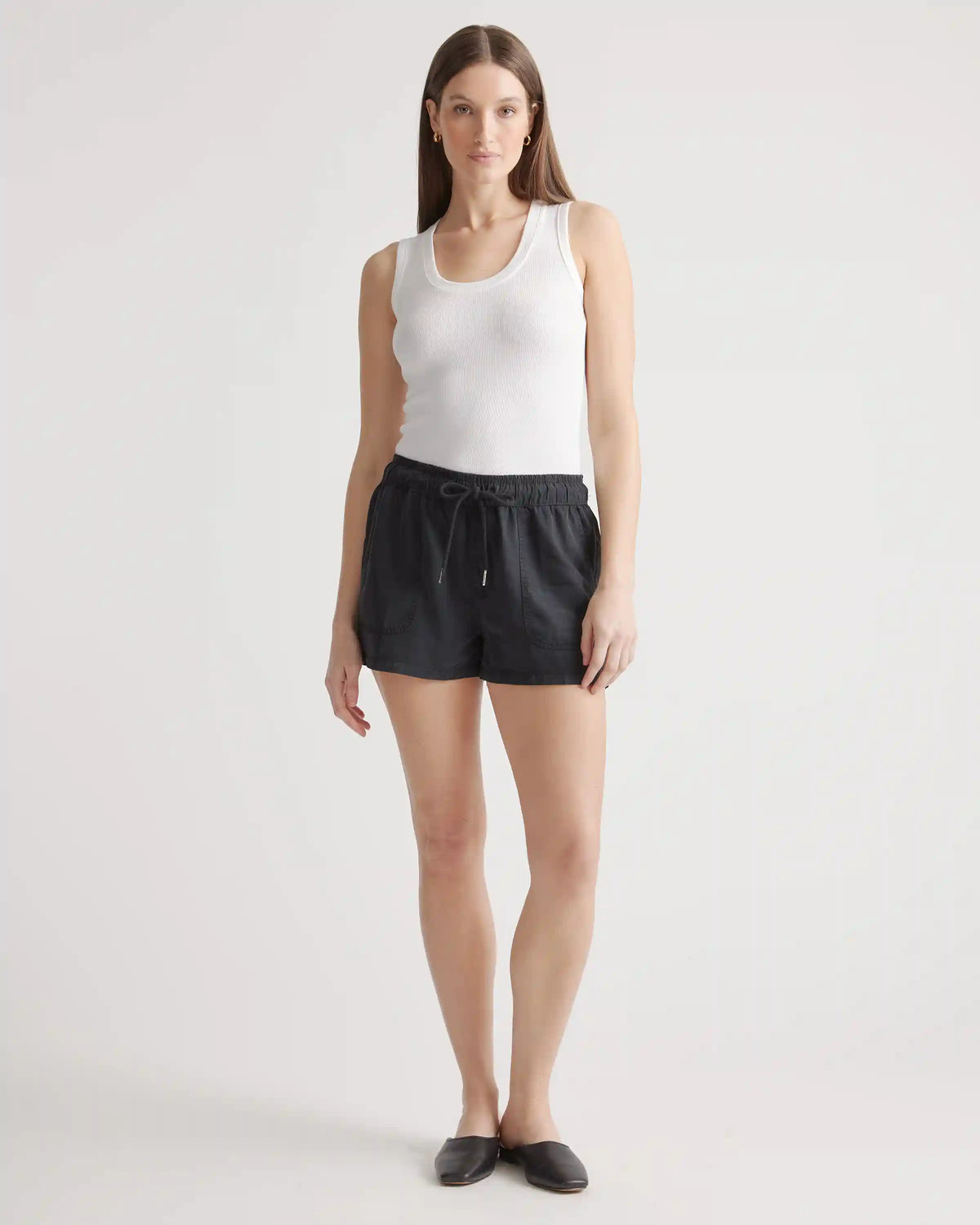 Vintage Wash Tencel Utility Shorts
