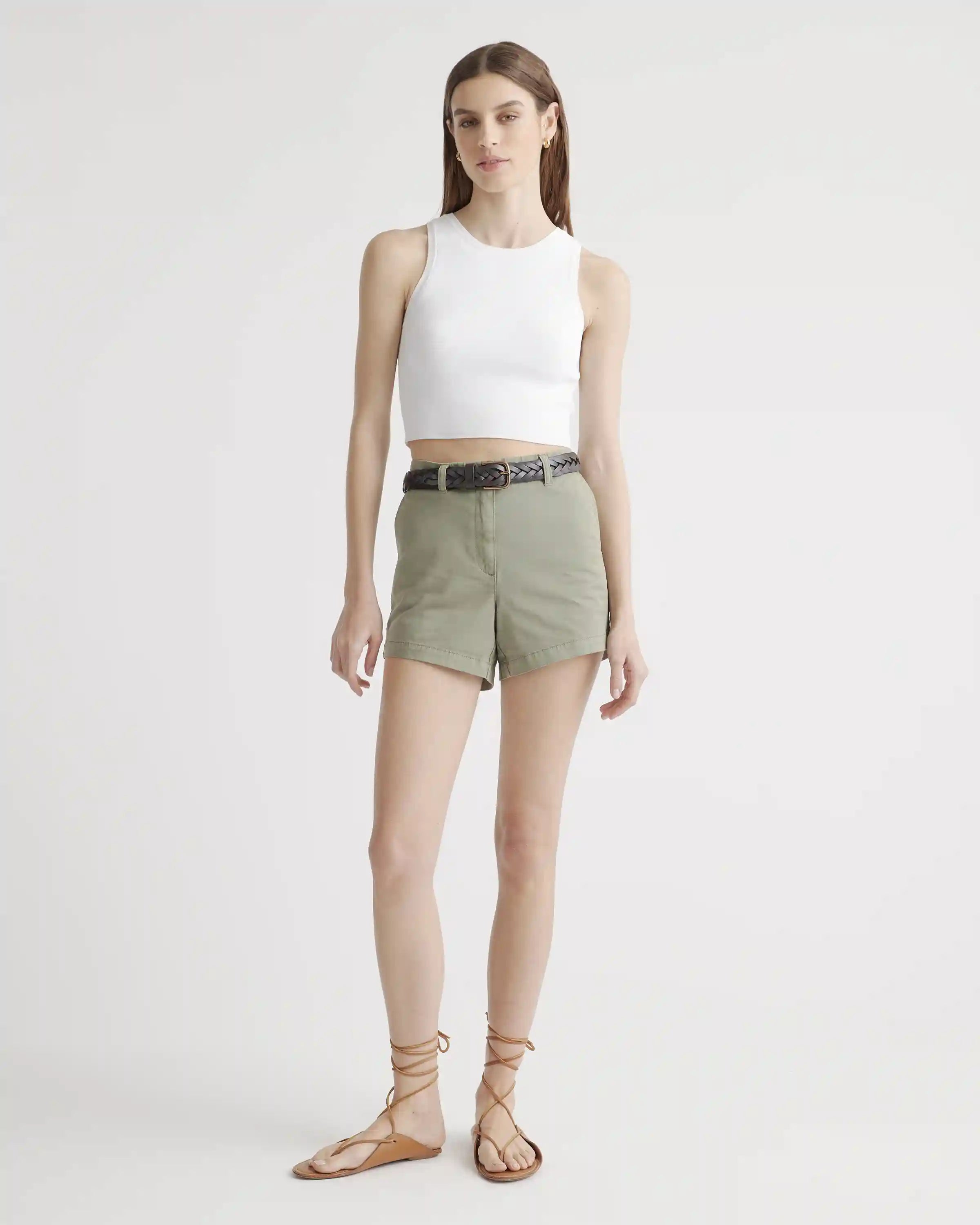 Organic Stretch Cotton Chino Shorts