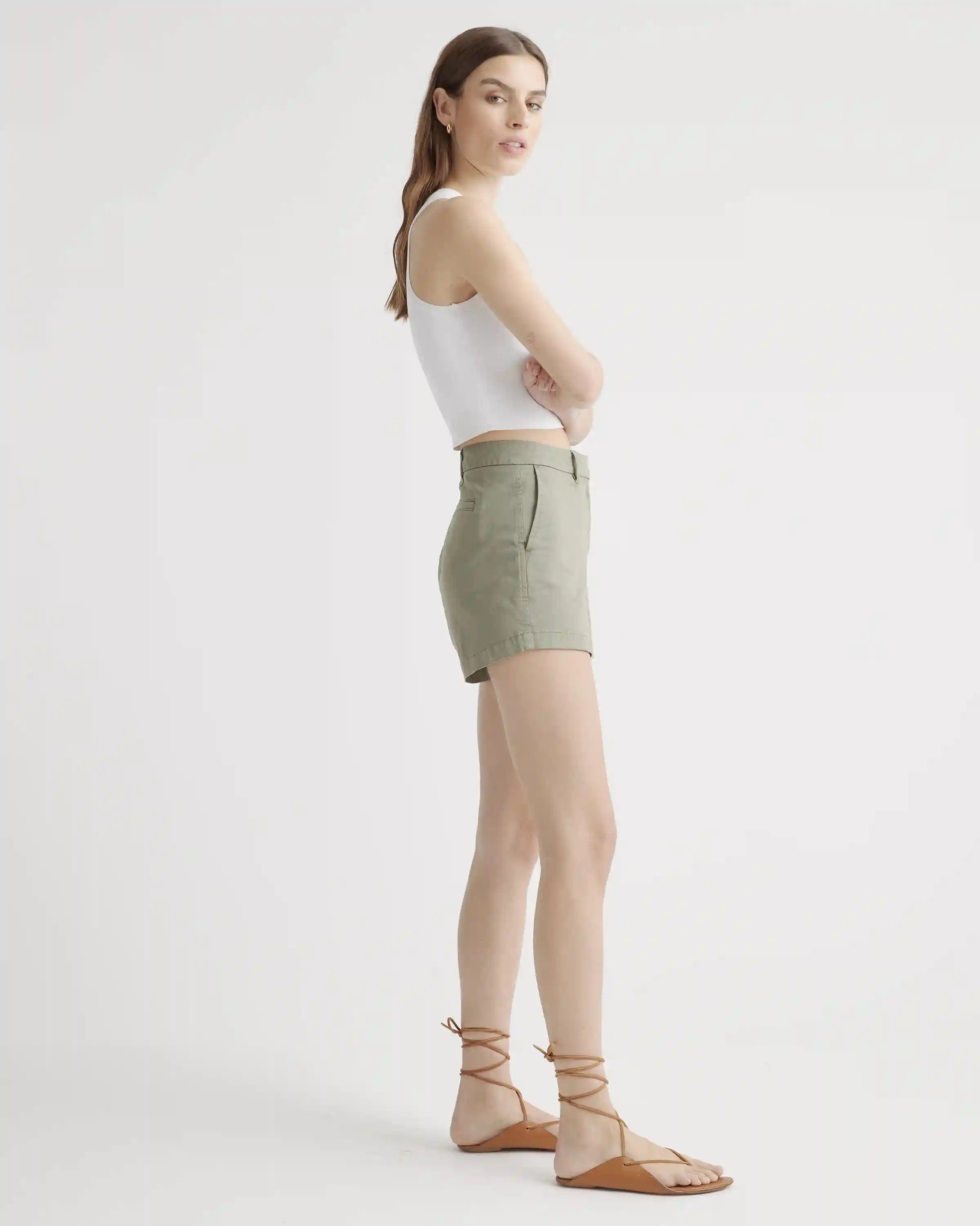 Organic Stretch Cotton Chino Shorts