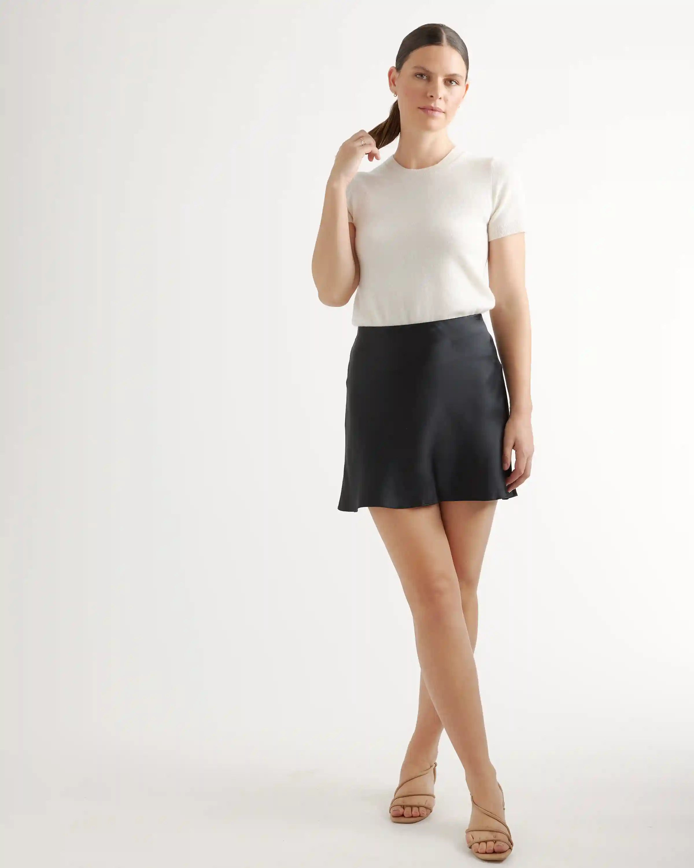 100% Washable Silk Mini Skirt