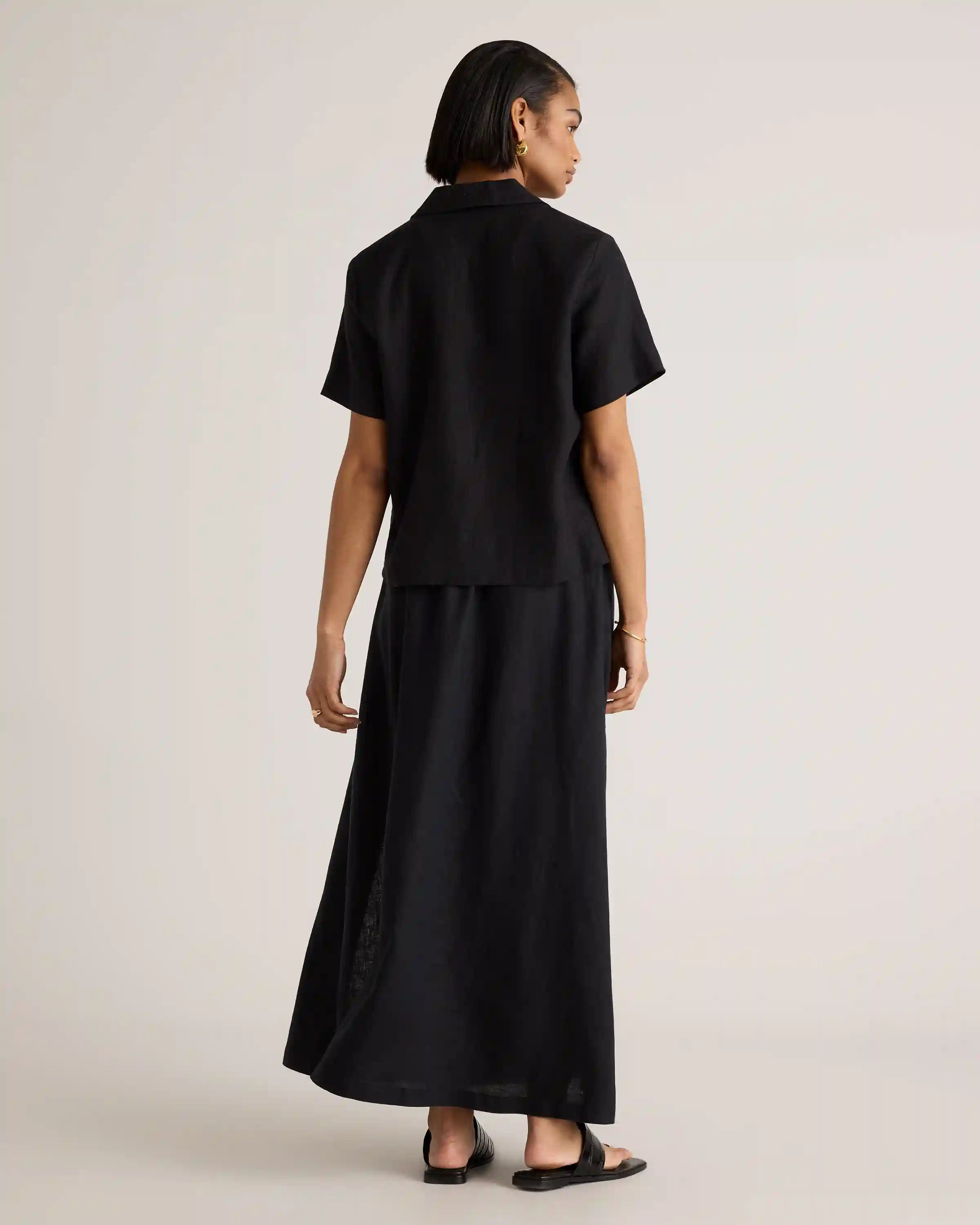100% European Linen Maxi Skirt
