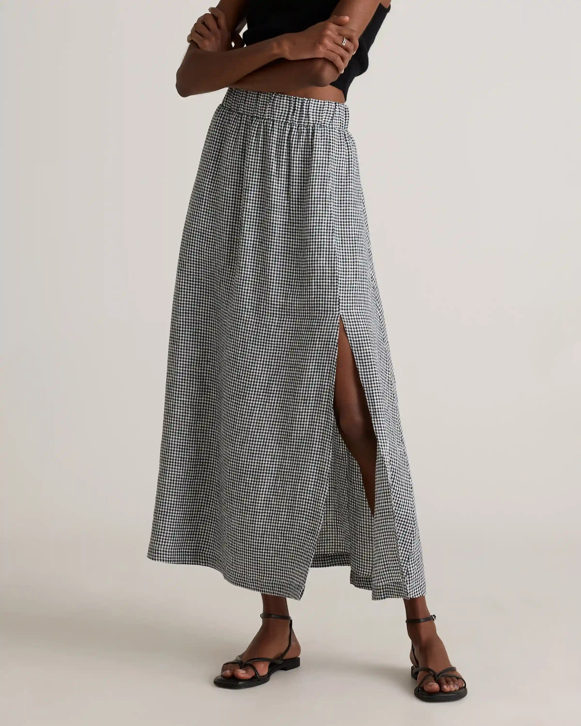100% European Linen Maxi Skirt