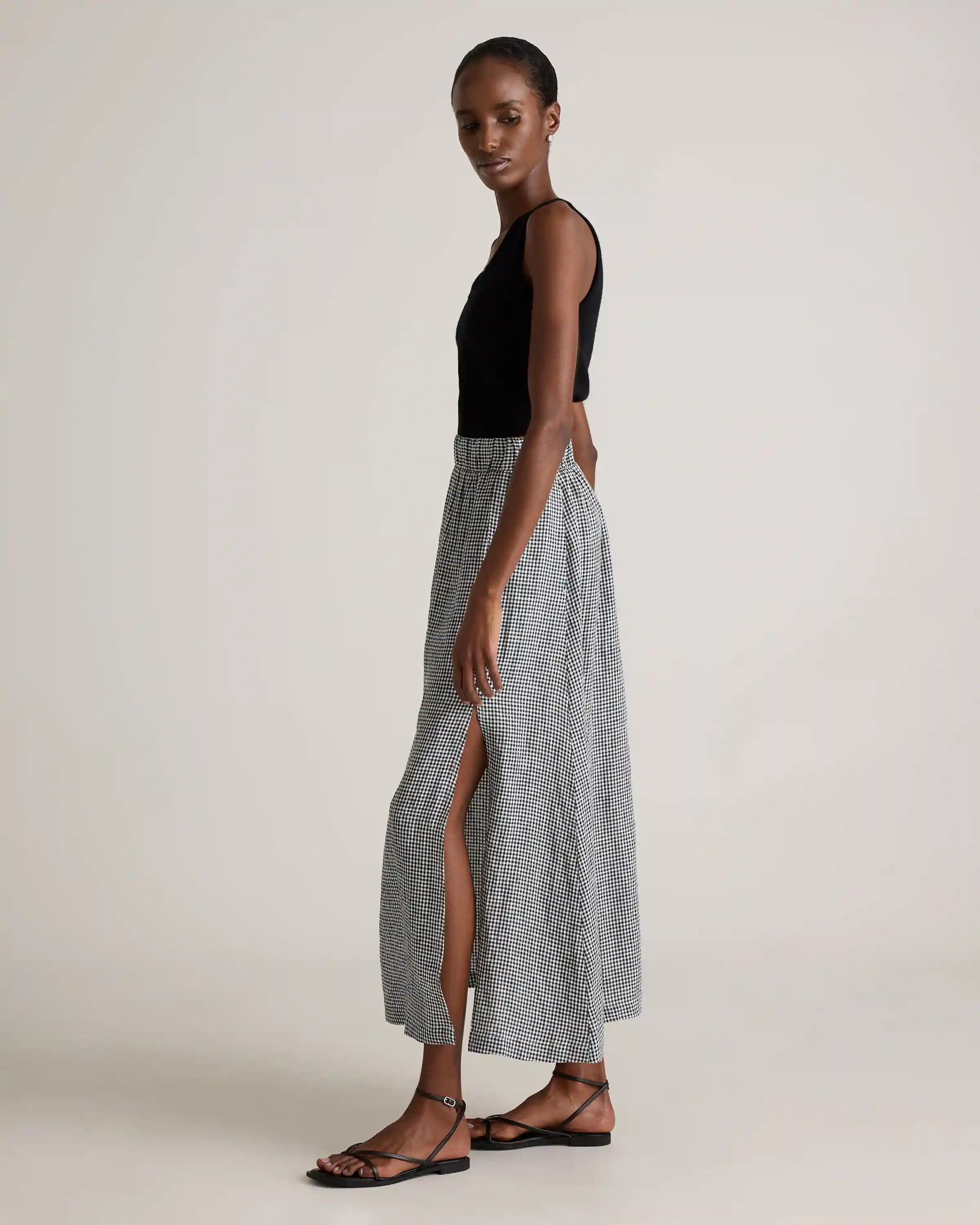 100% European Linen Maxi Skirt