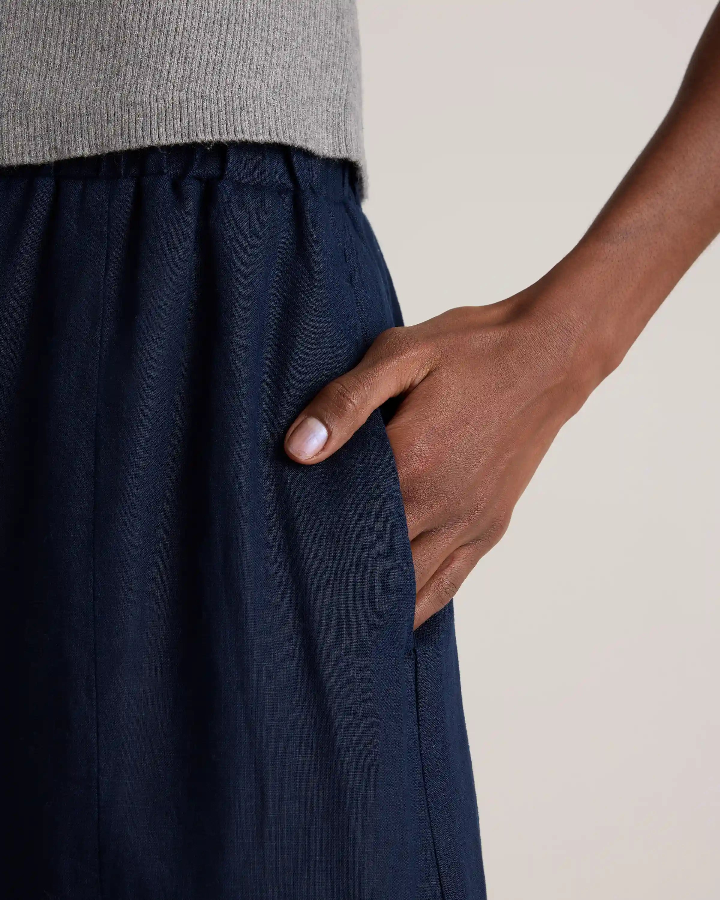 100% European Linen Maxi Skirt