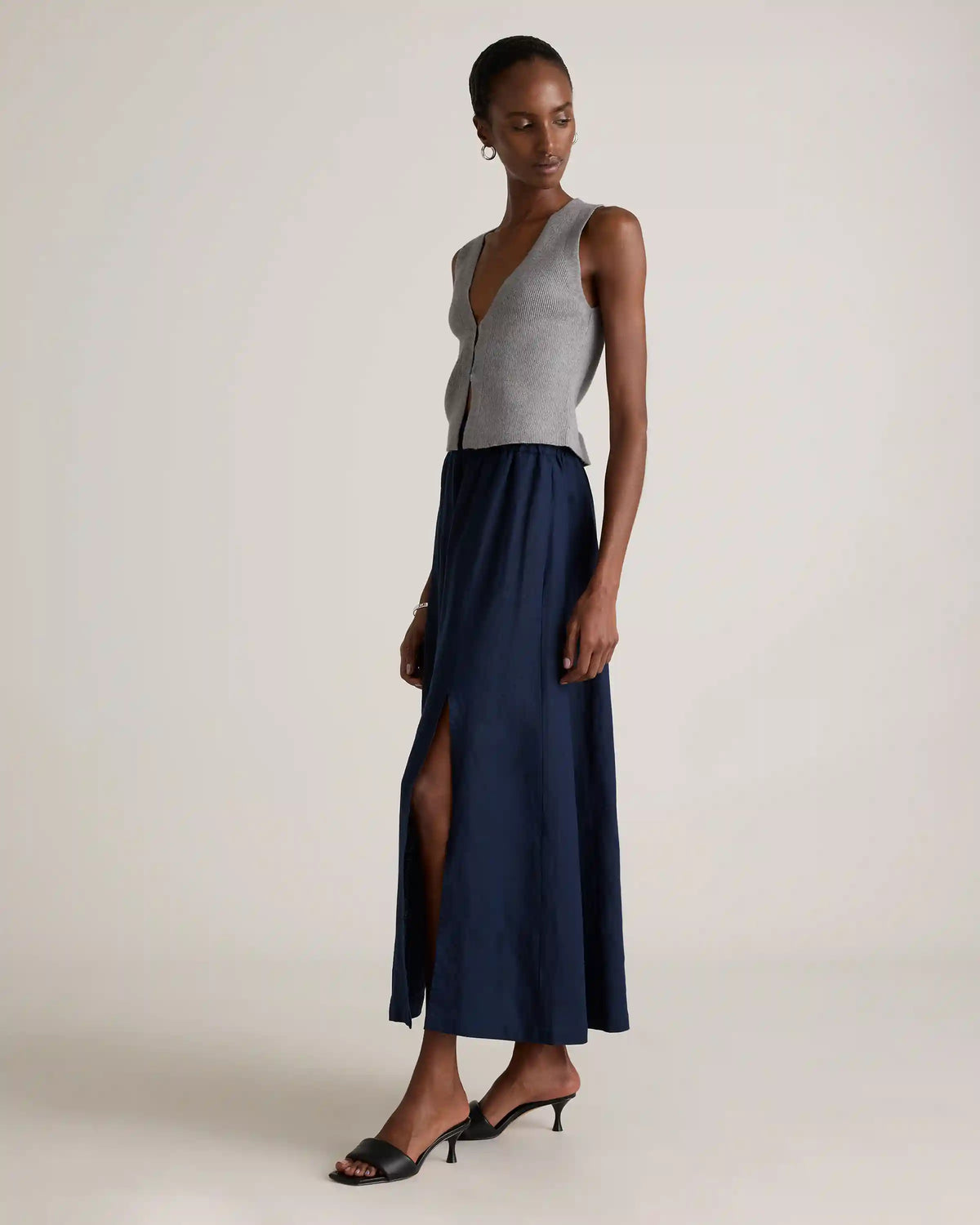 100% European Linen Maxi Skirt