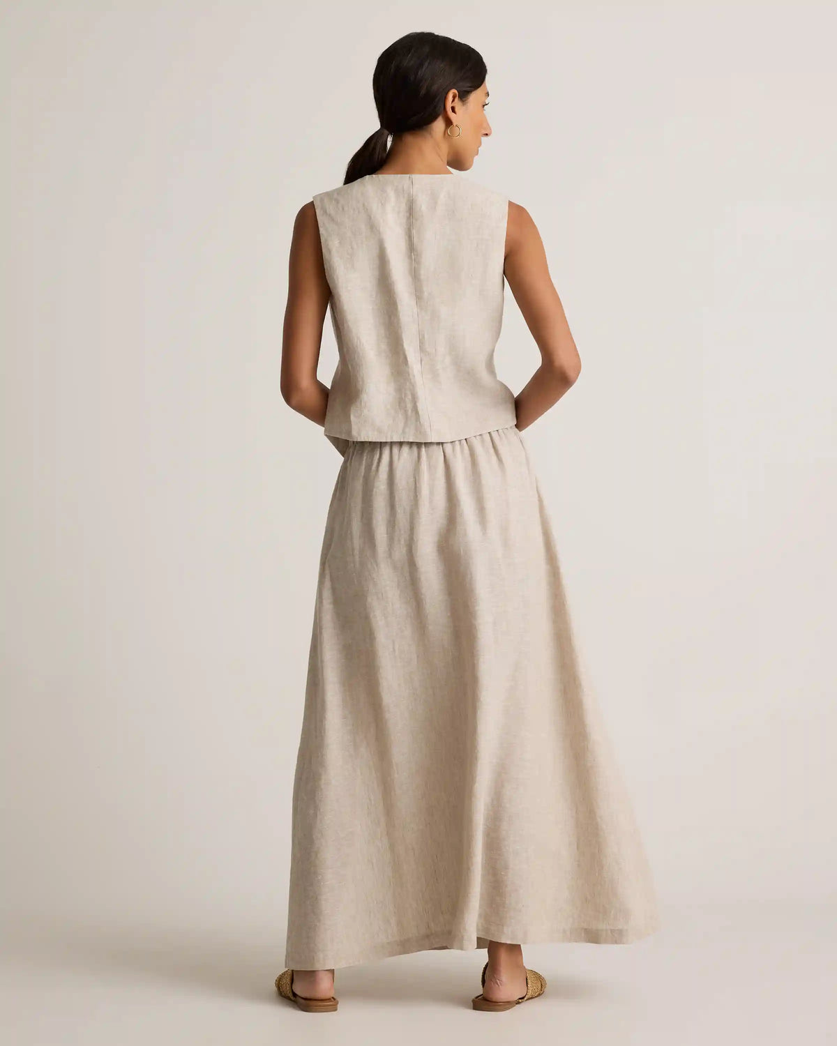 100% European Linen Maxi Skirt