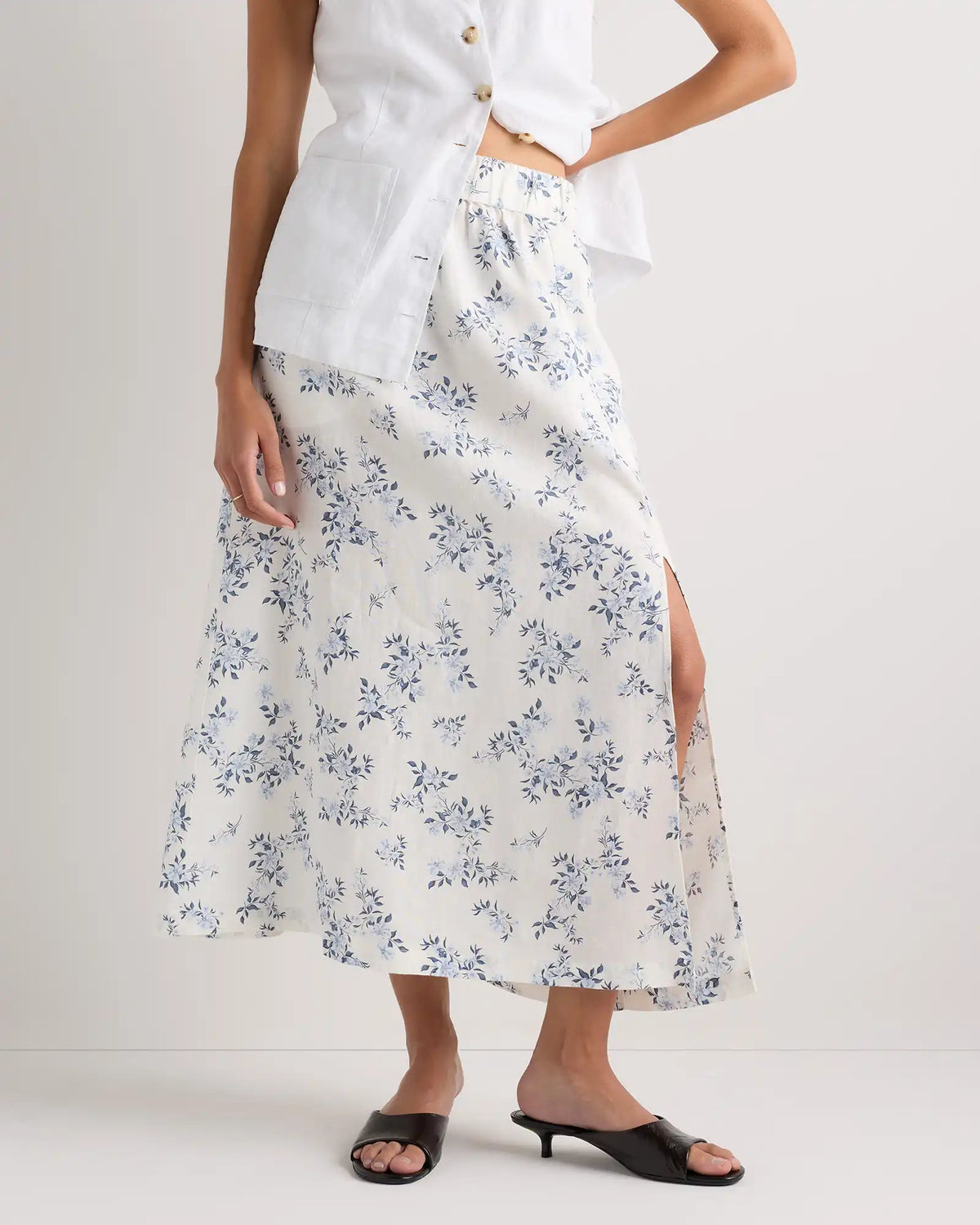 100% European Linen Maxi Skirt