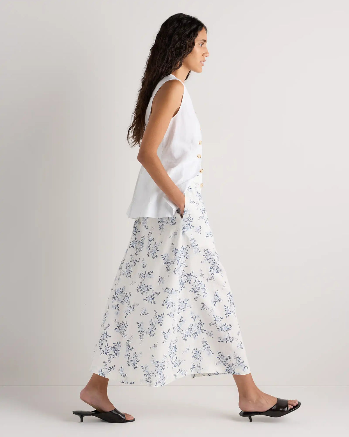 100% European Linen Maxi Skirt