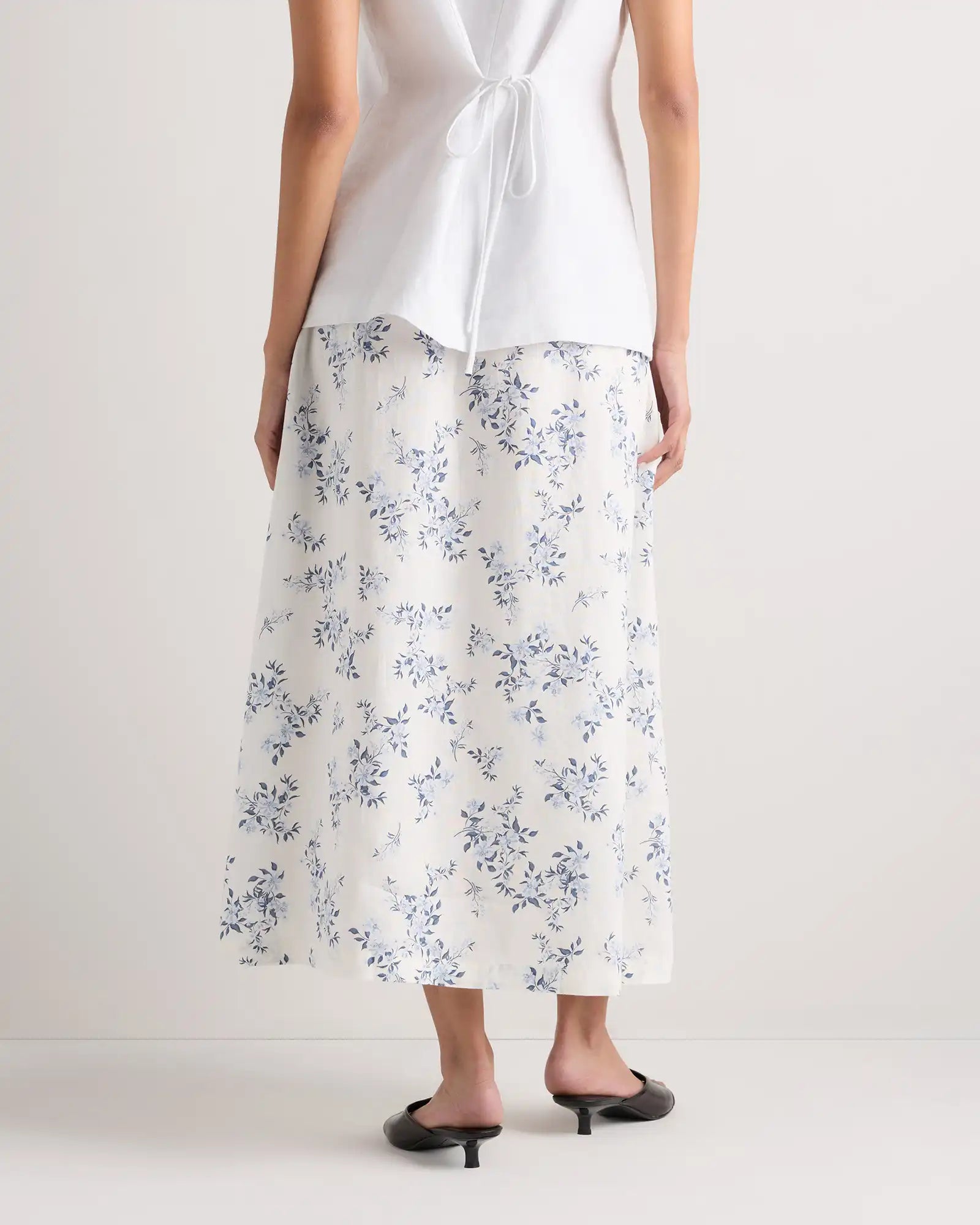 100% European Linen Maxi Skirt