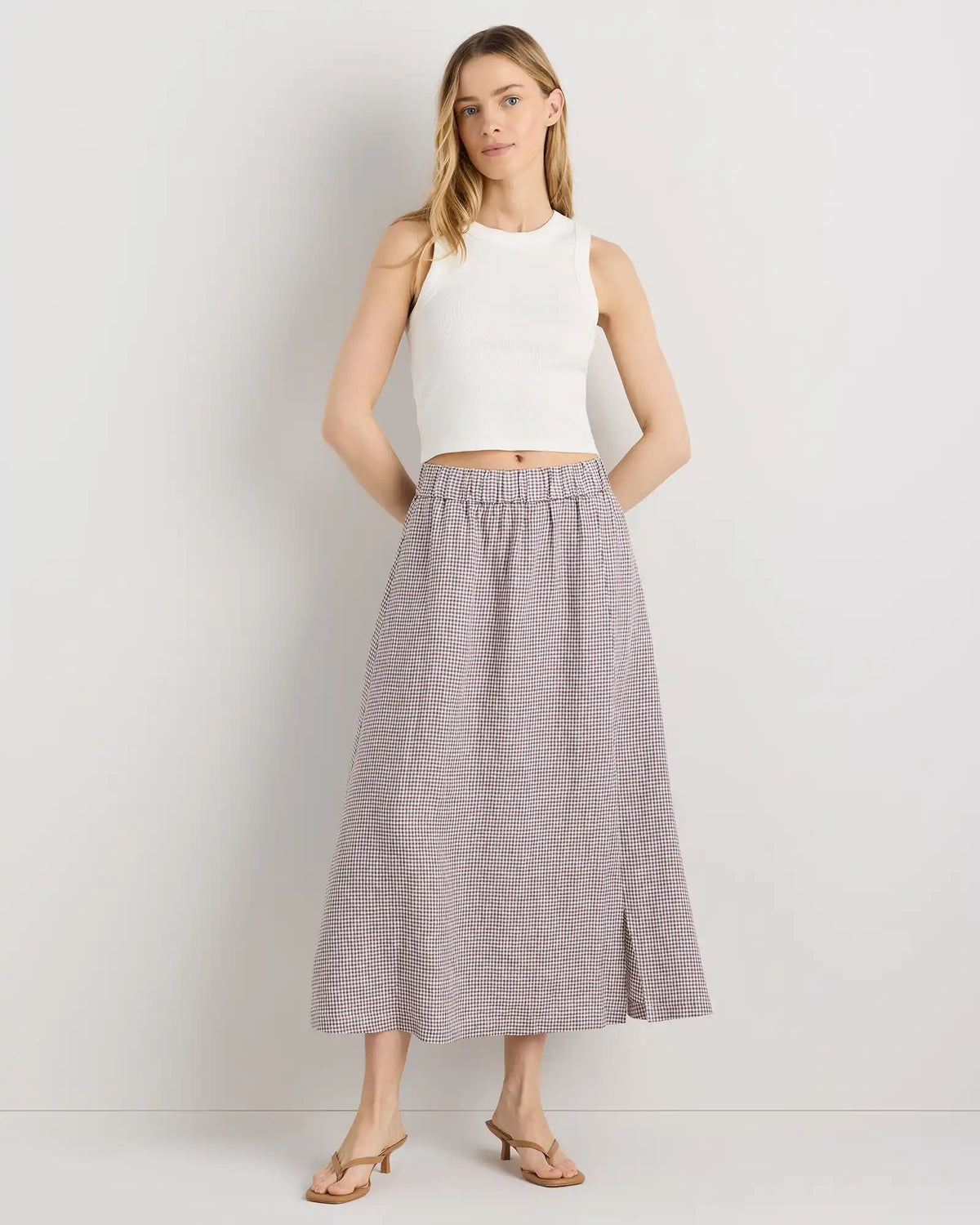 100% European Linen Maxi Skirt