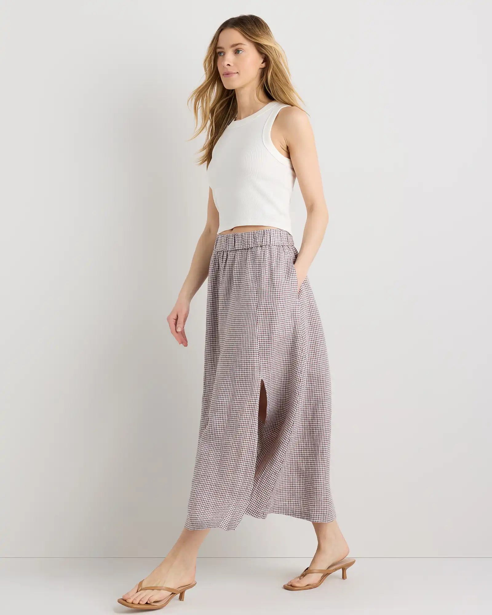 100% European Linen Maxi Skirt
