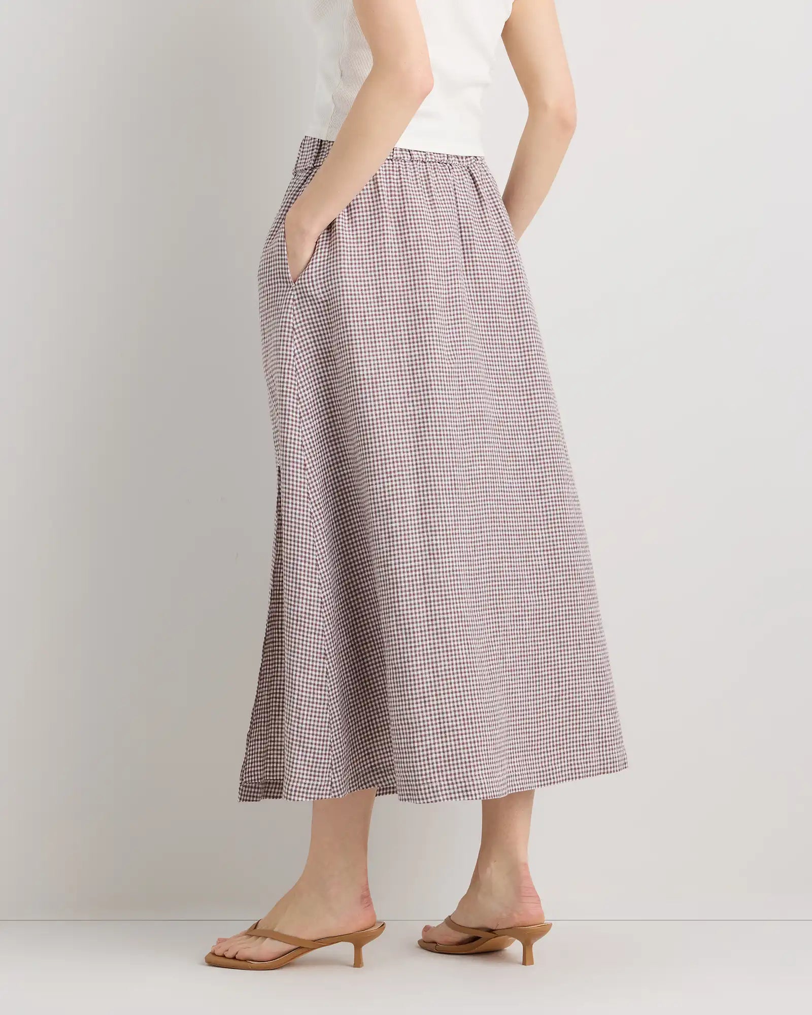 100% European Linen Maxi Skirt