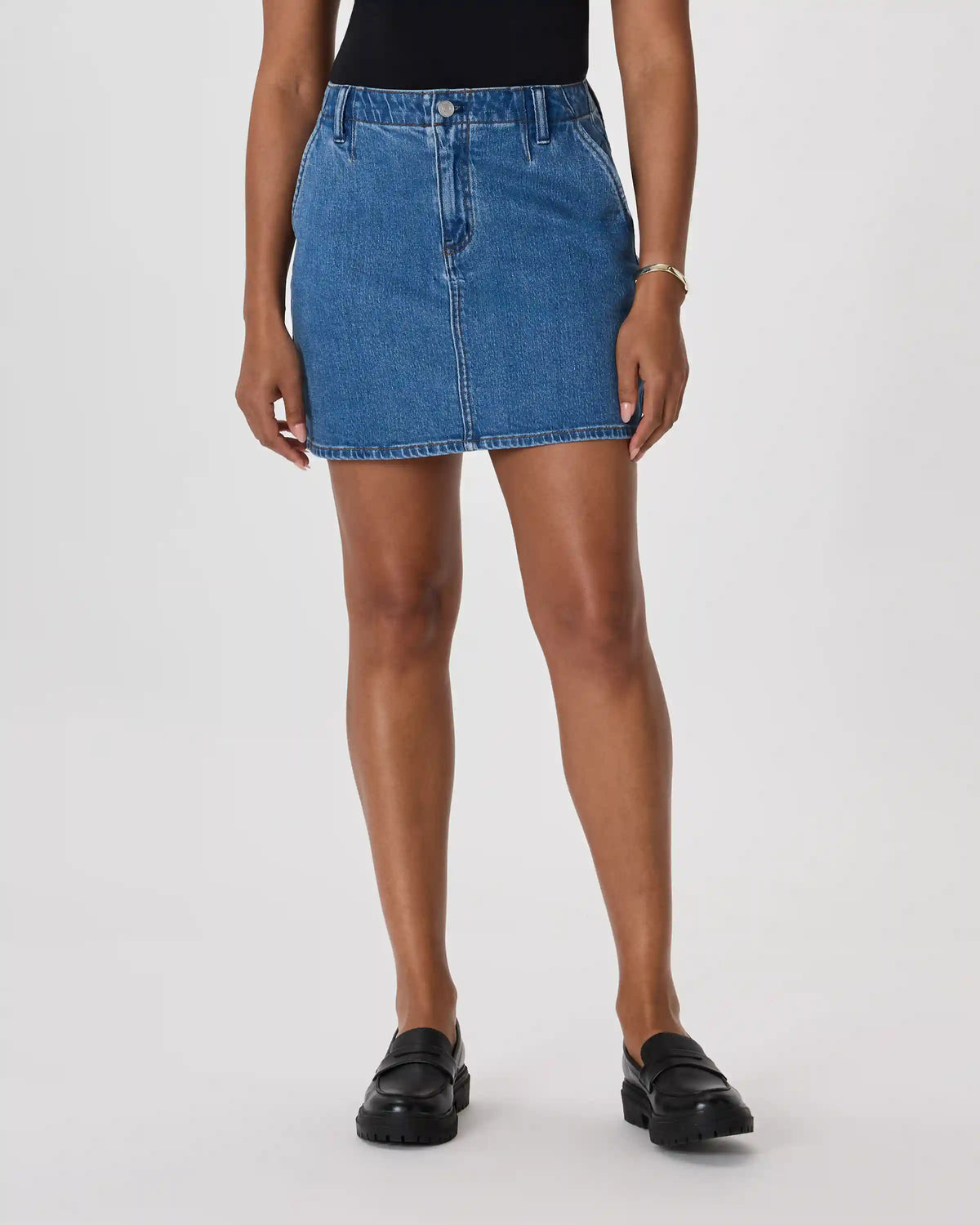Stretch Denim Mini Skirt