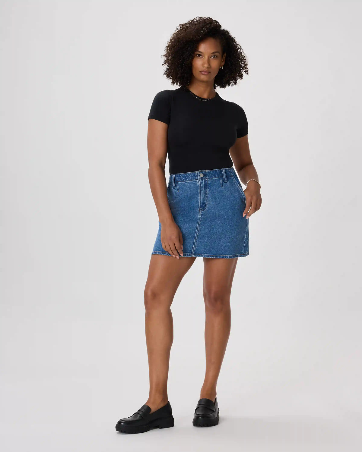 Stretch Denim Mini Skirt