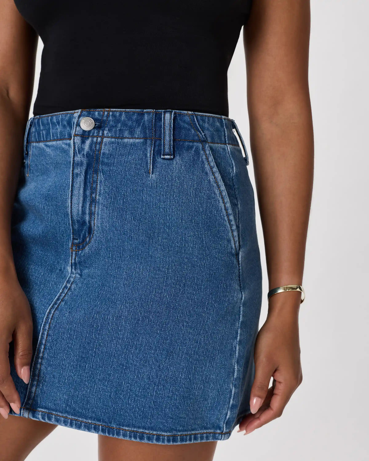Stretch Denim Mini Skirt