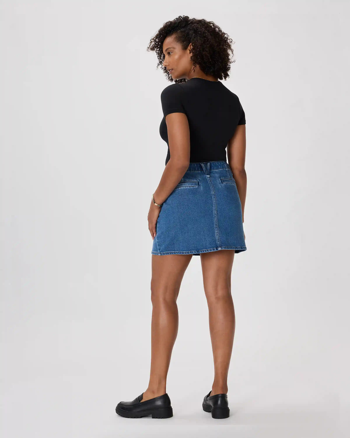 Stretch Denim Mini Skirt