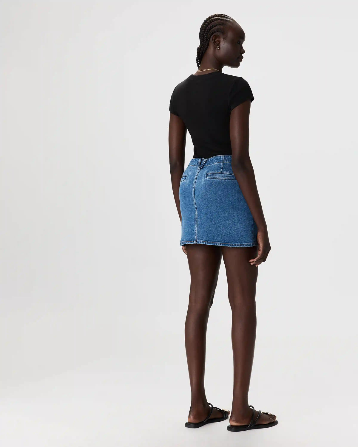 Stretch Denim Mini Skirt