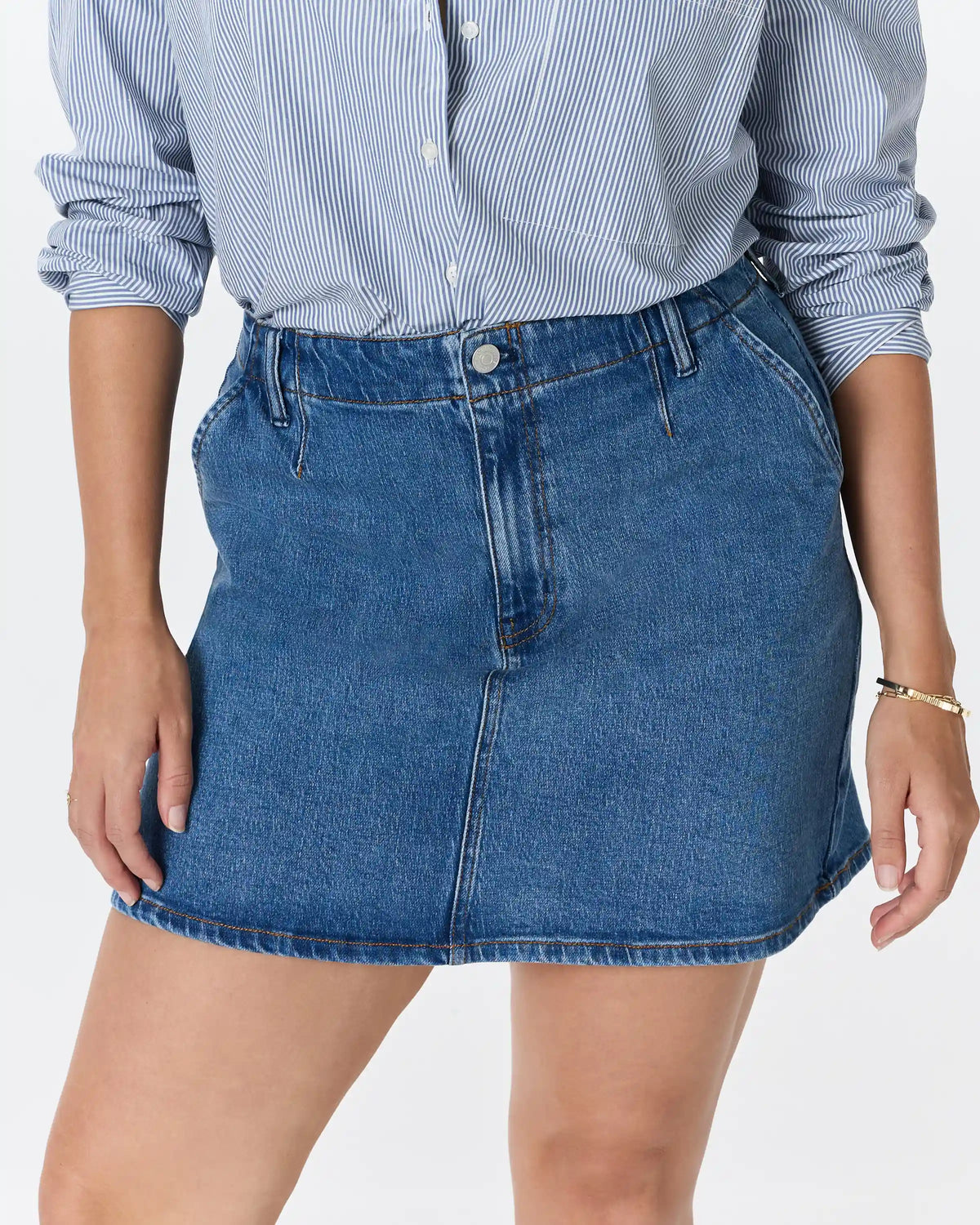 Stretch Denim Mini Skirt