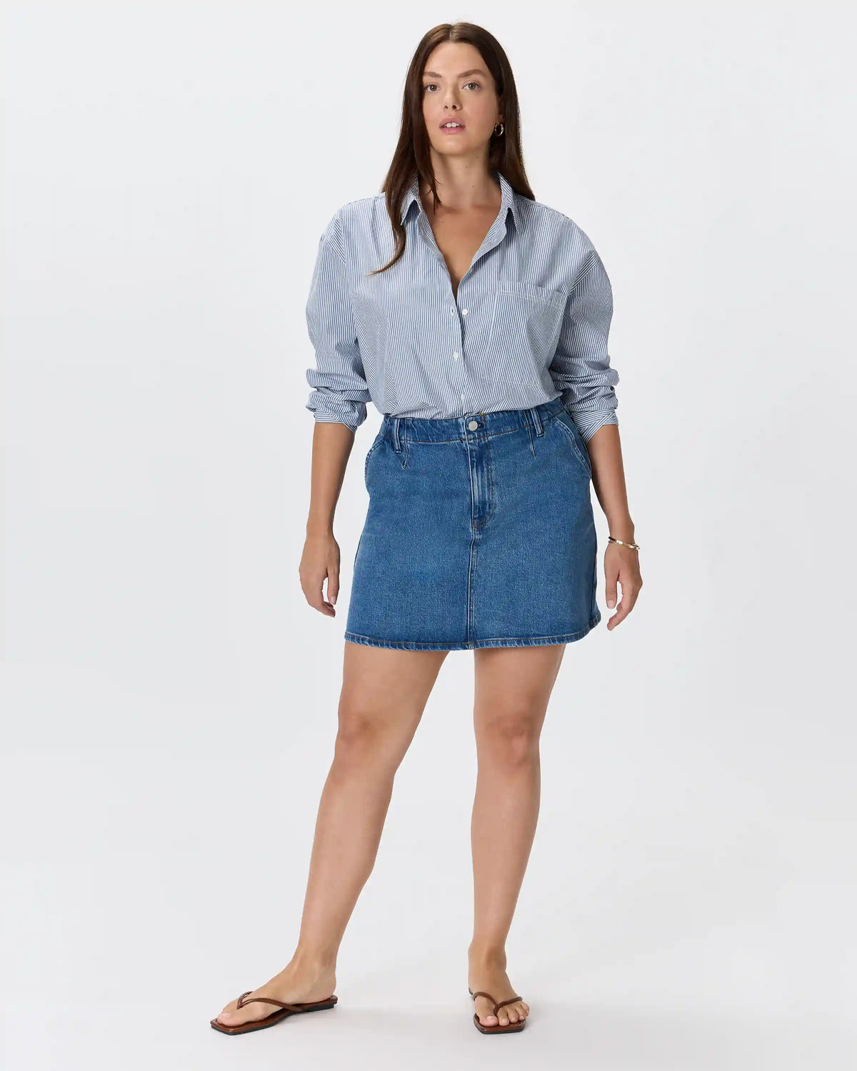 Stretch Denim Mini Skirt